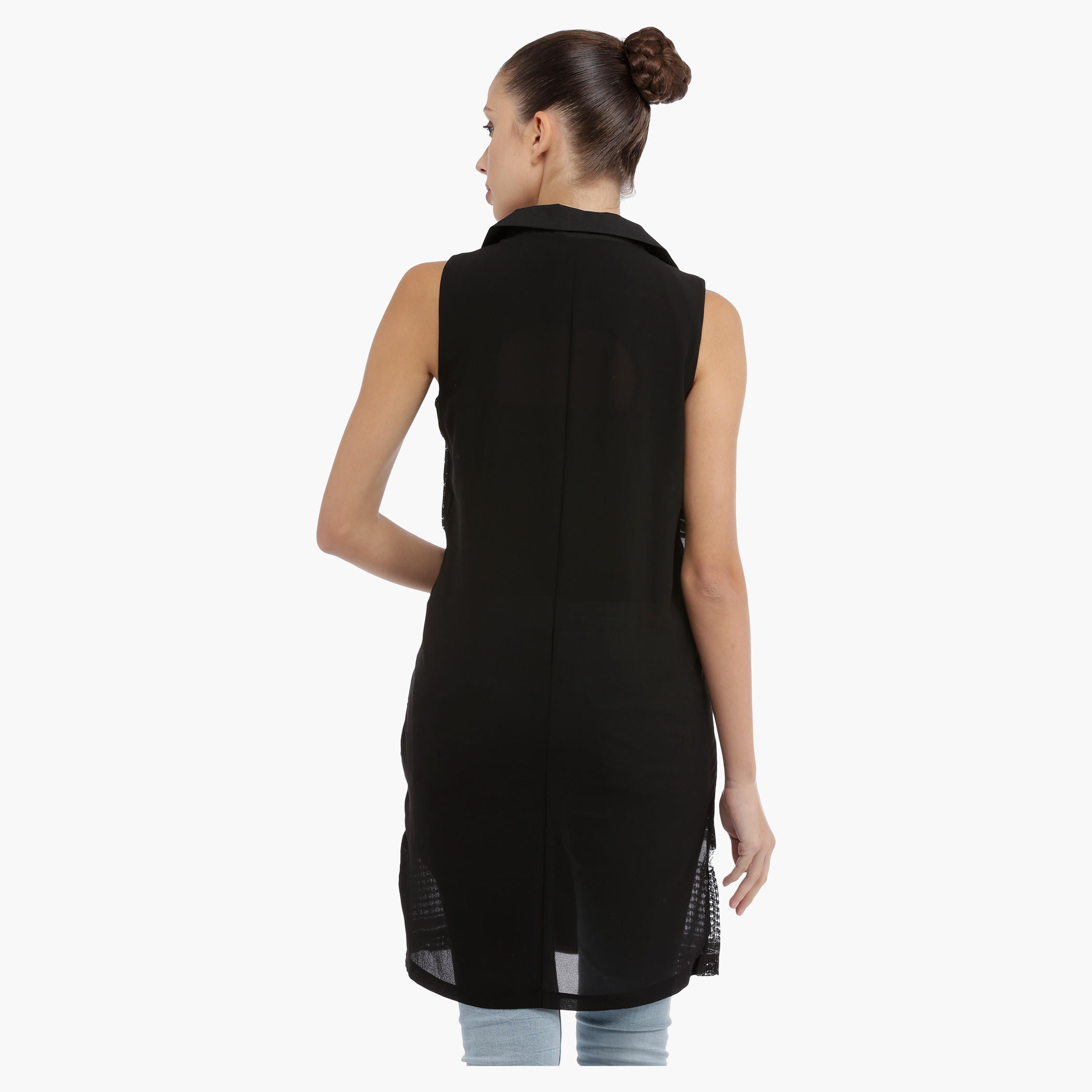 Sleeveless Jacket with Mesh Panel-women-clothing-shirtsandblouses-blouses-image-2