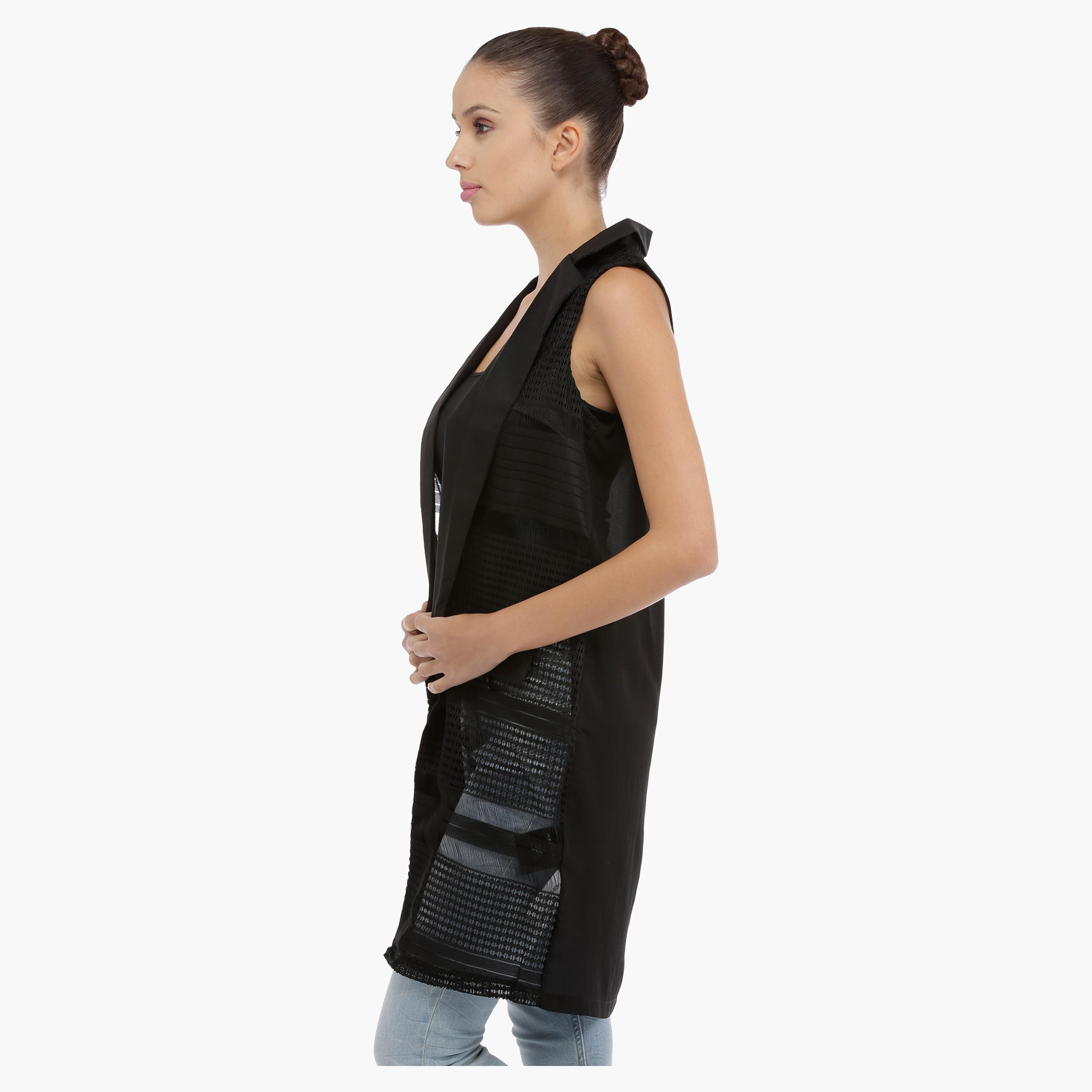 Sleeveless Jacket with Mesh Panel-women-clothing-shirtsandblouses-blouses-image-3