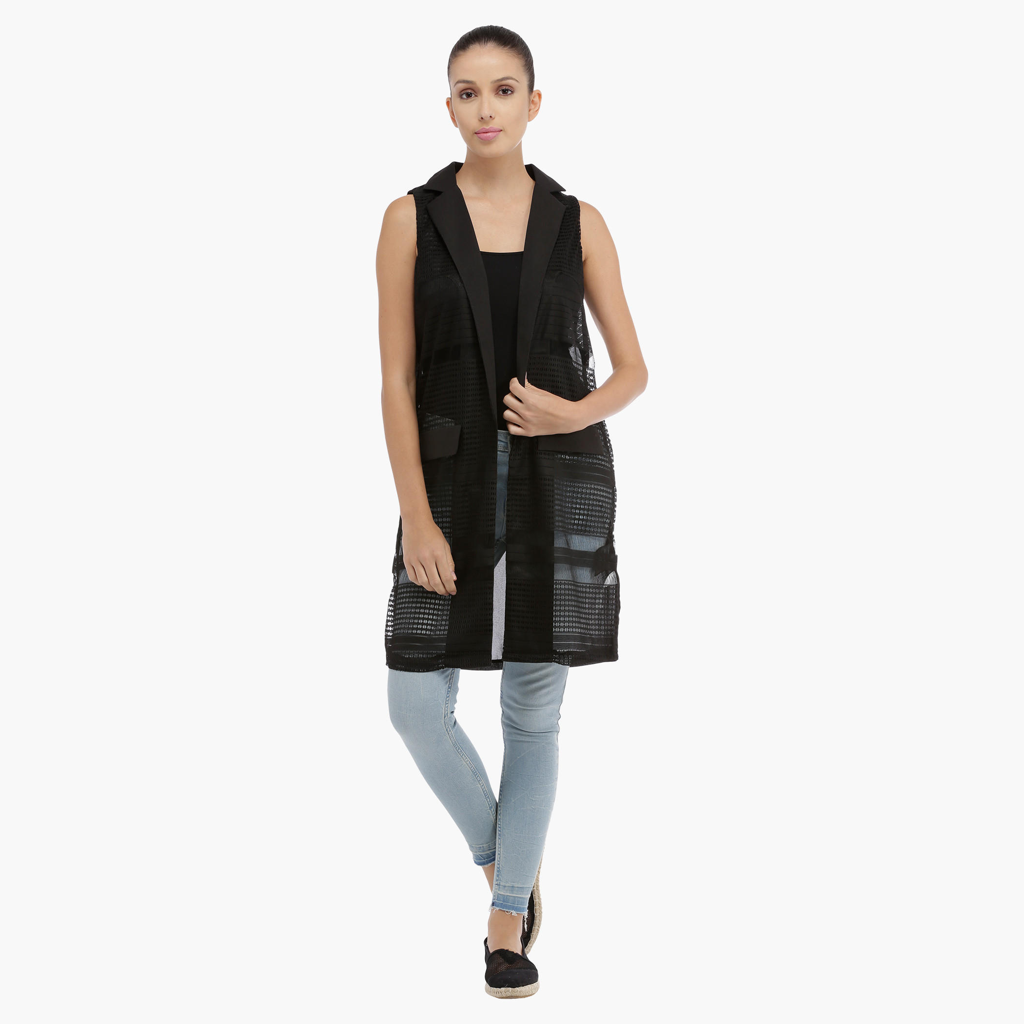 Sleeveless Jacket with Mesh Panel-women-clothing-shirtsandblouses-blouses-image-5