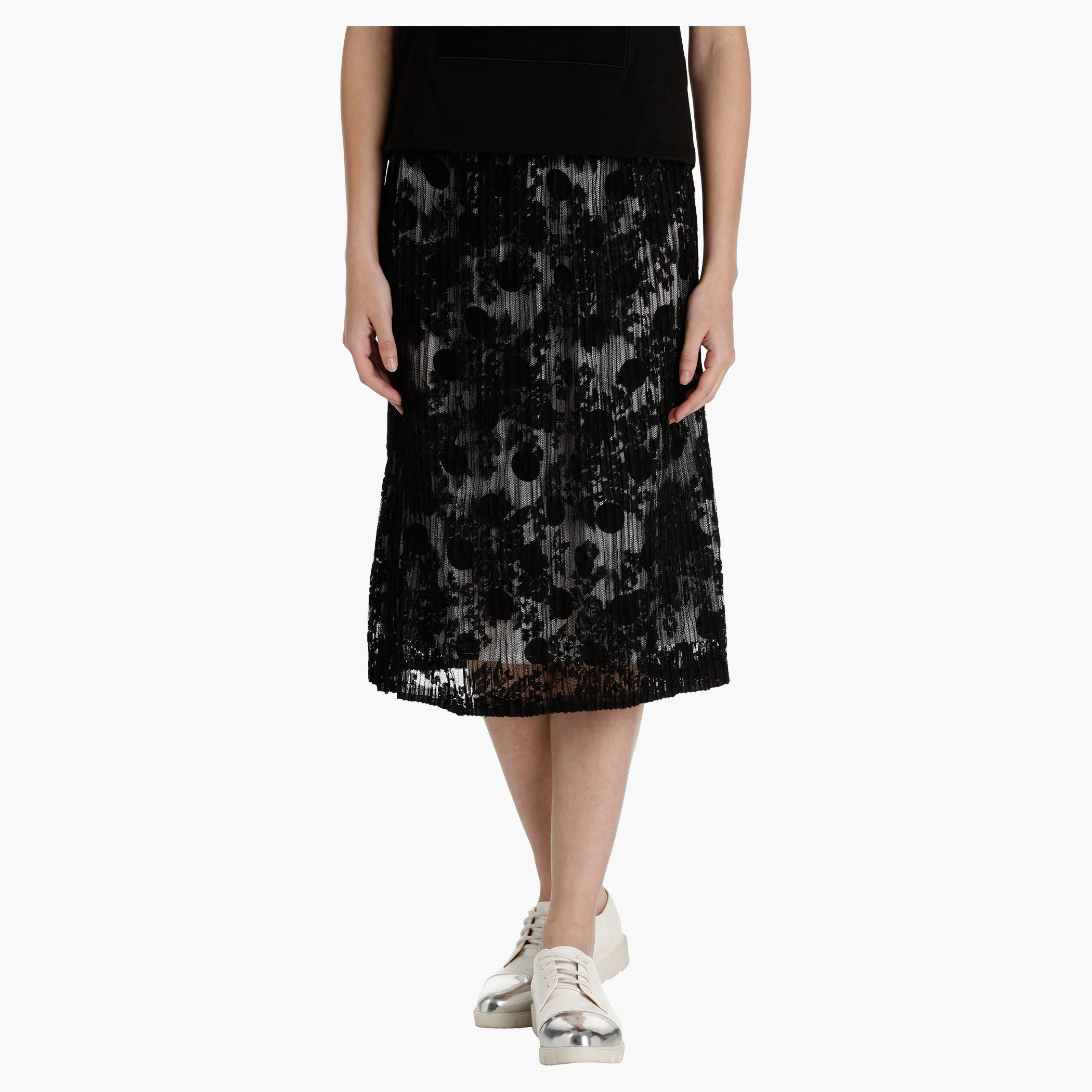 Mesh Embroidered Overlay Midi Skirt-women-clothing-bottoms-skirts-image-1