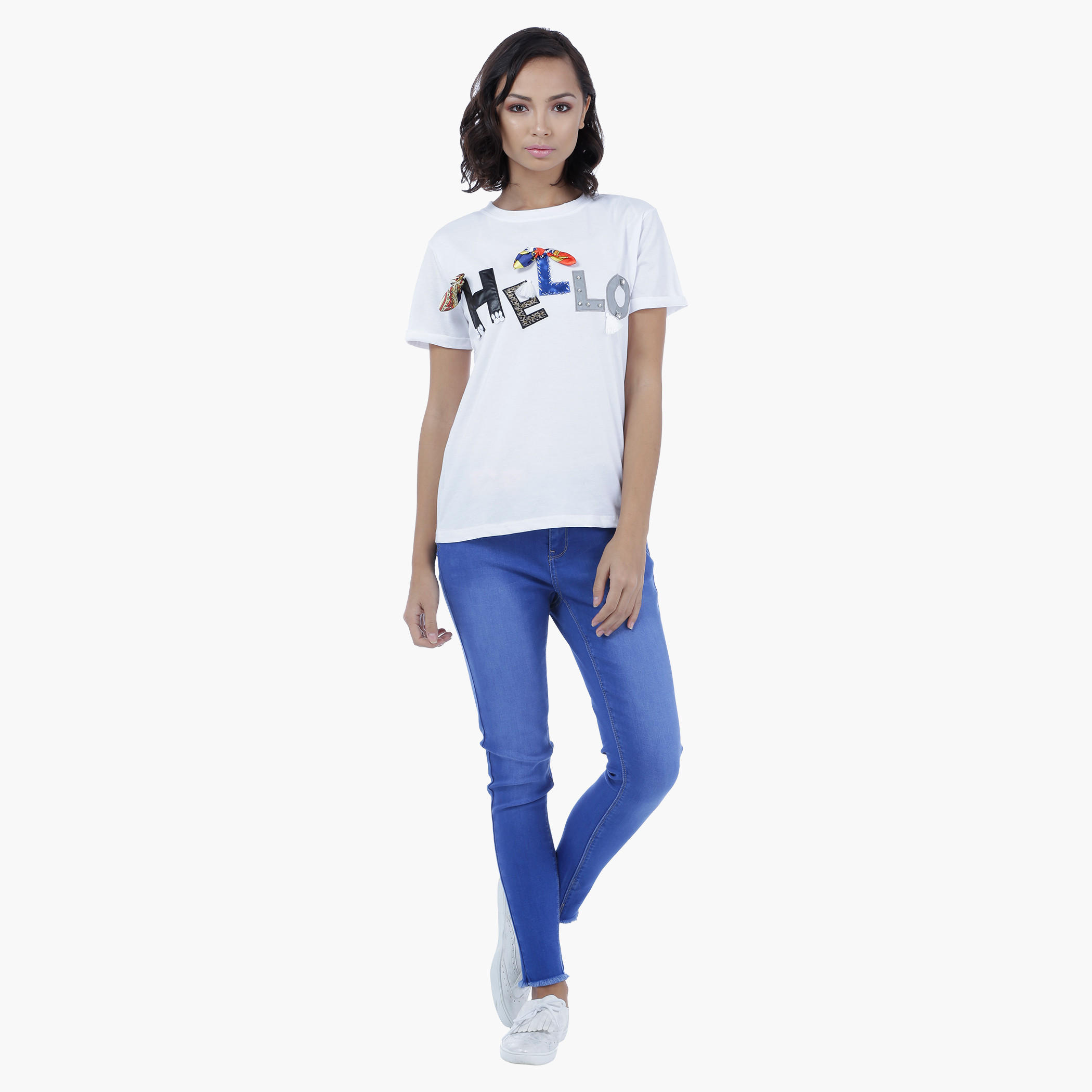 Embroidered T-Shirt with Long Sleeves-women-clothing-tshirts-image-2