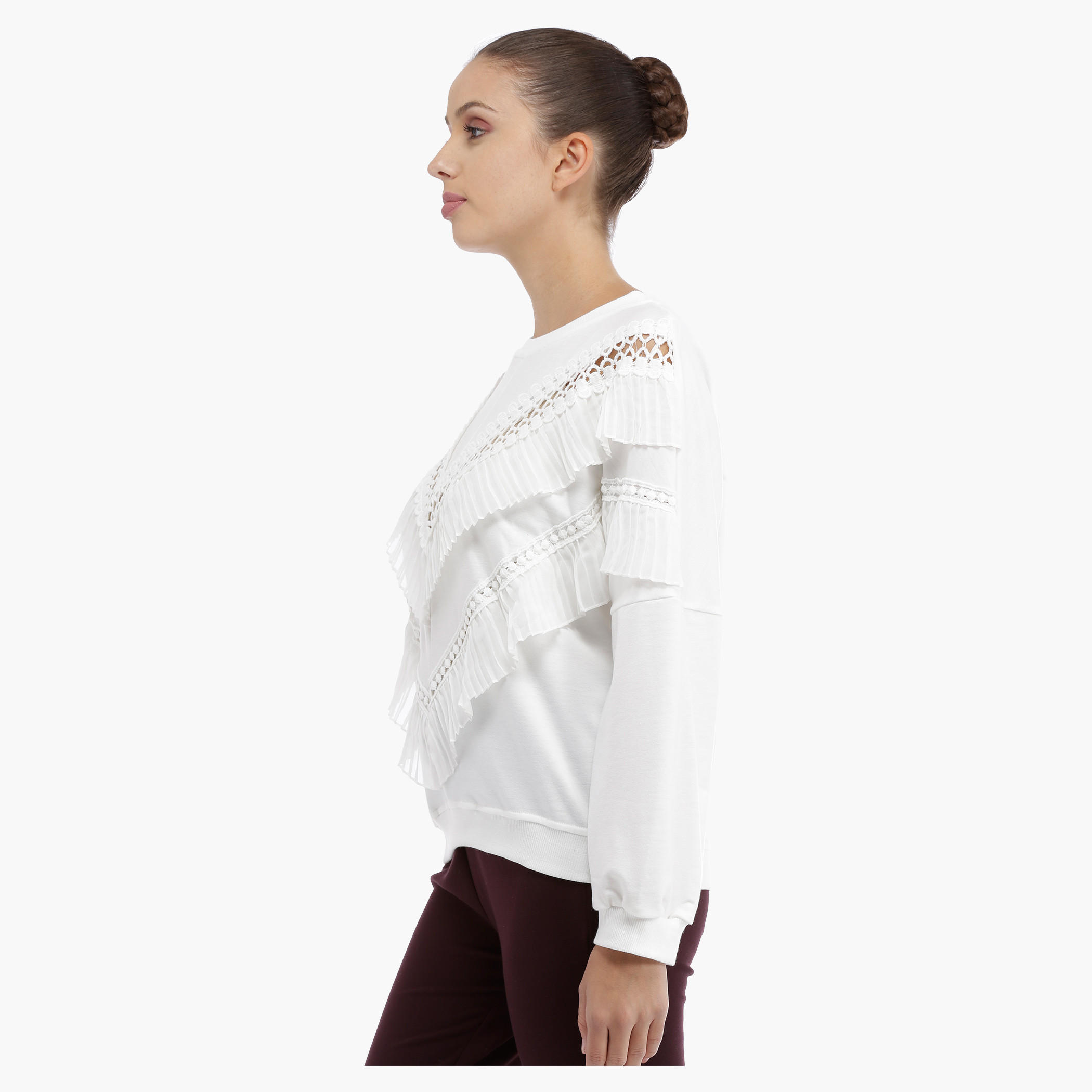 Ruffle Top with Long Sleeves-women-clothing-shirtsandblouses-blouses-image-3