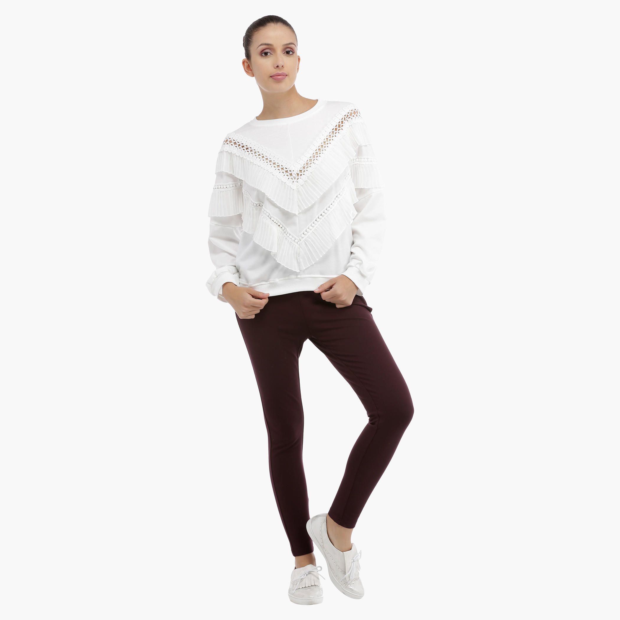Ruffle Top with Long Sleeves-women-clothing-shirtsandblouses-blouses-image-5