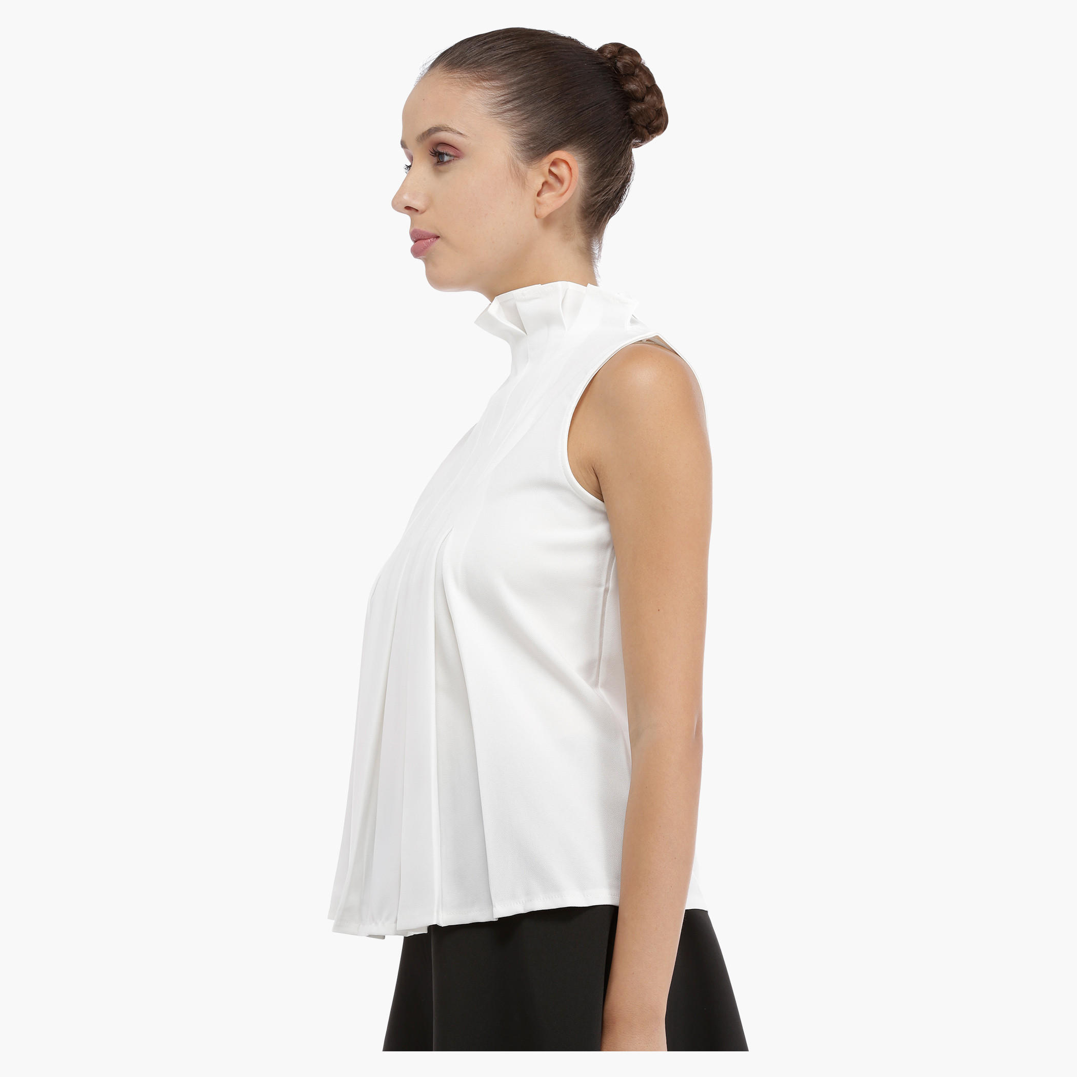 Sleeveless Pleated Top with Back Zip-women-clothing-shirtsandblouses-blouses-image-3