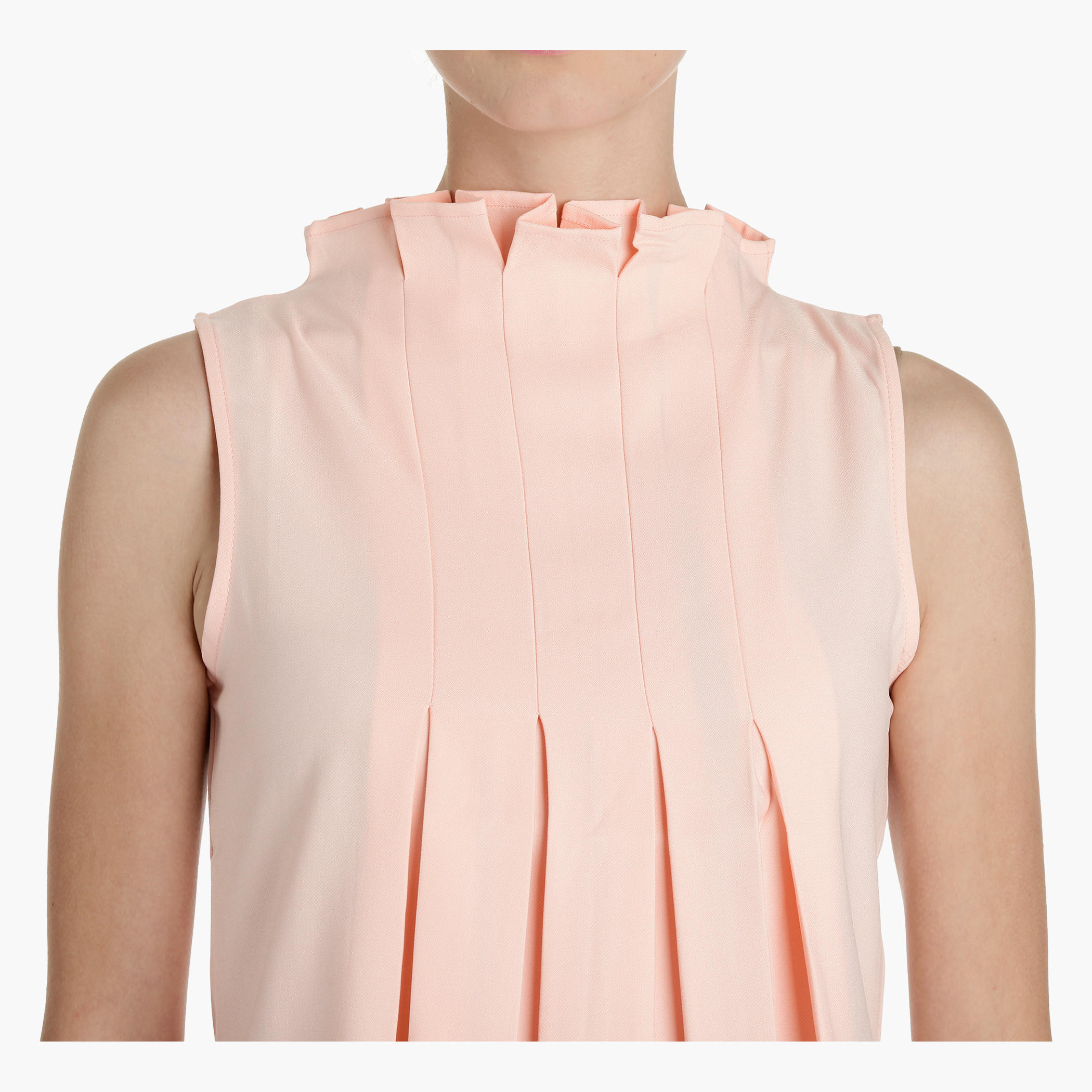 Sleeveless Pleated Top with Back Zip-women-clothing-shirtsandblouses-blouses-image-4
