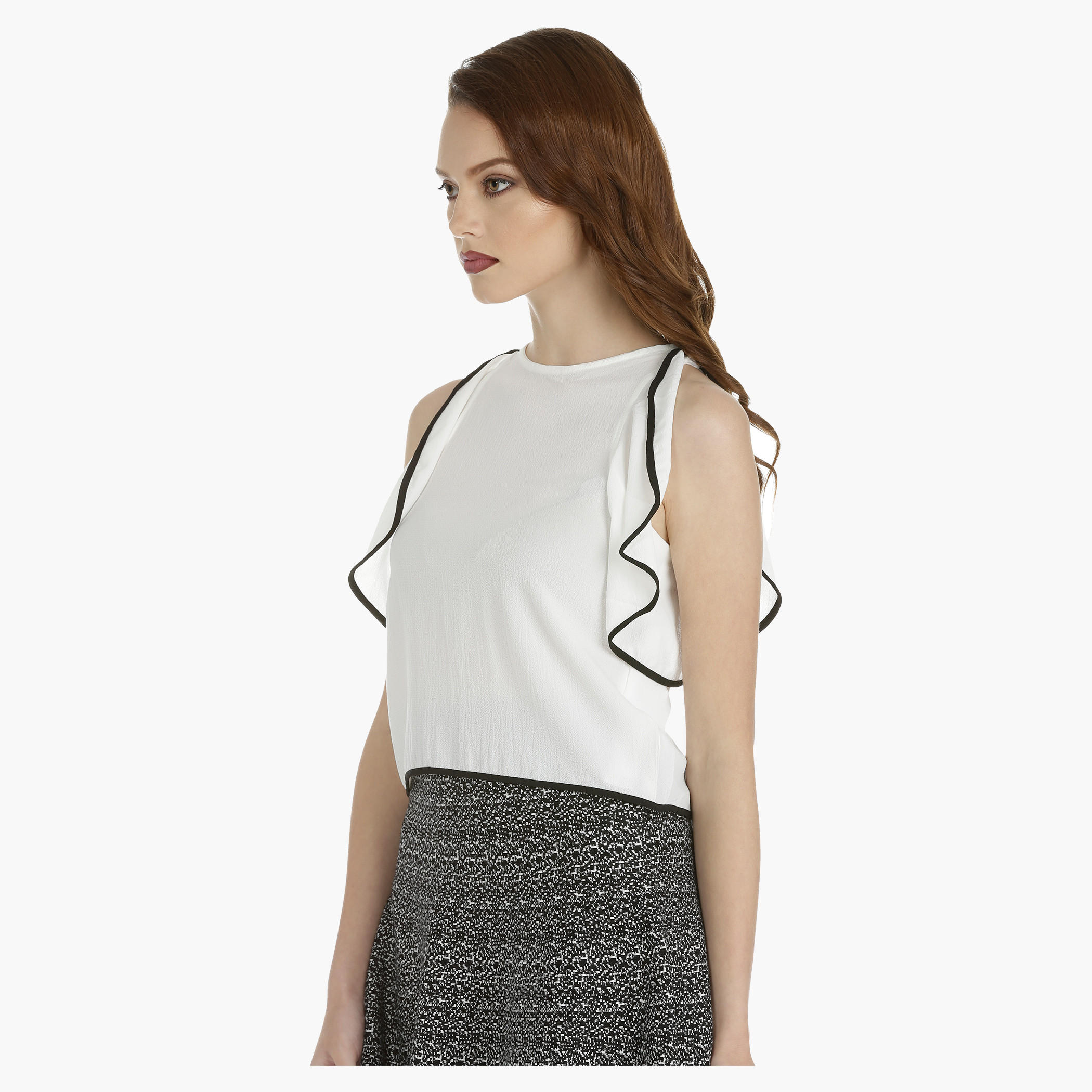 Woven Top with Piping Detail-women-clothing-shirtsandblouses-blouses-image-3
