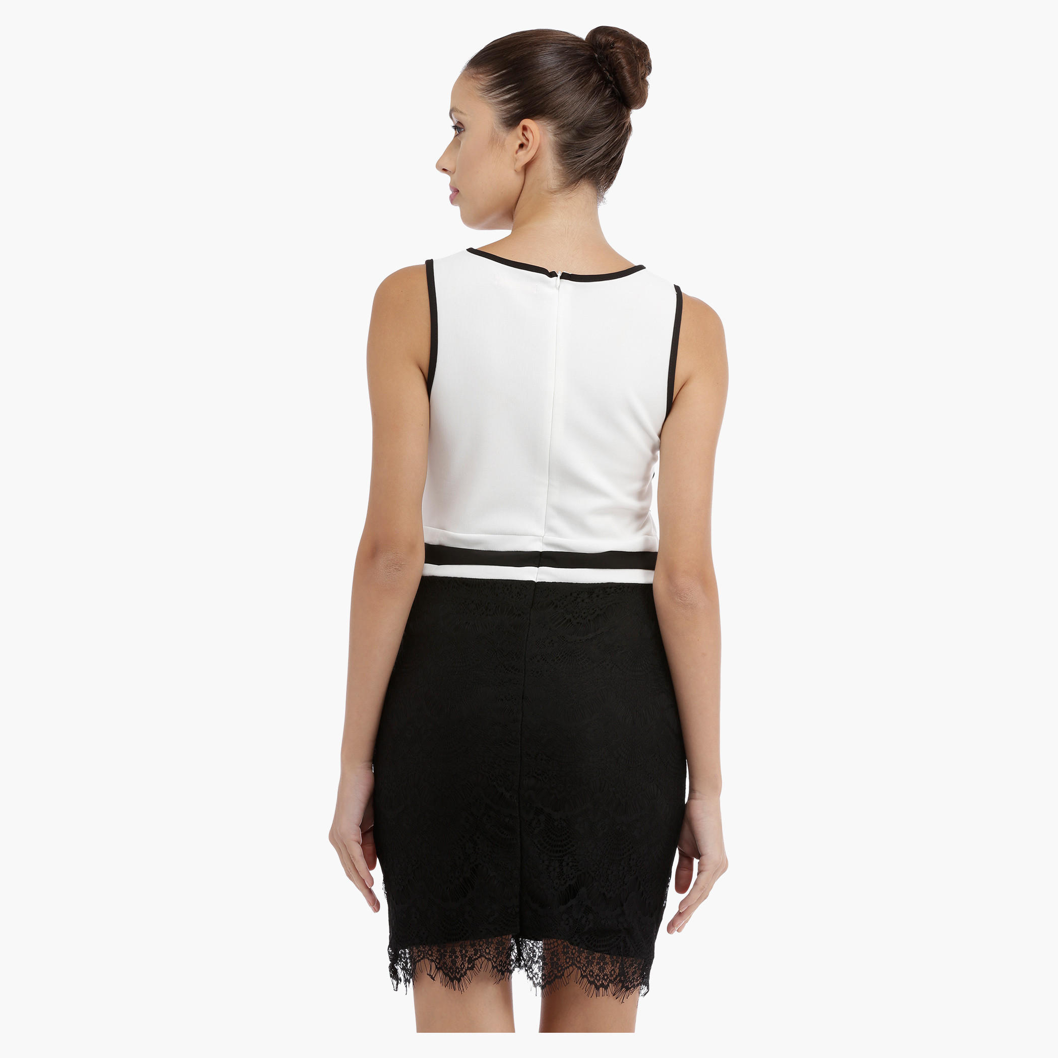 Bodycon Dress with Lace Trims-women-clothing-dresses-image-2