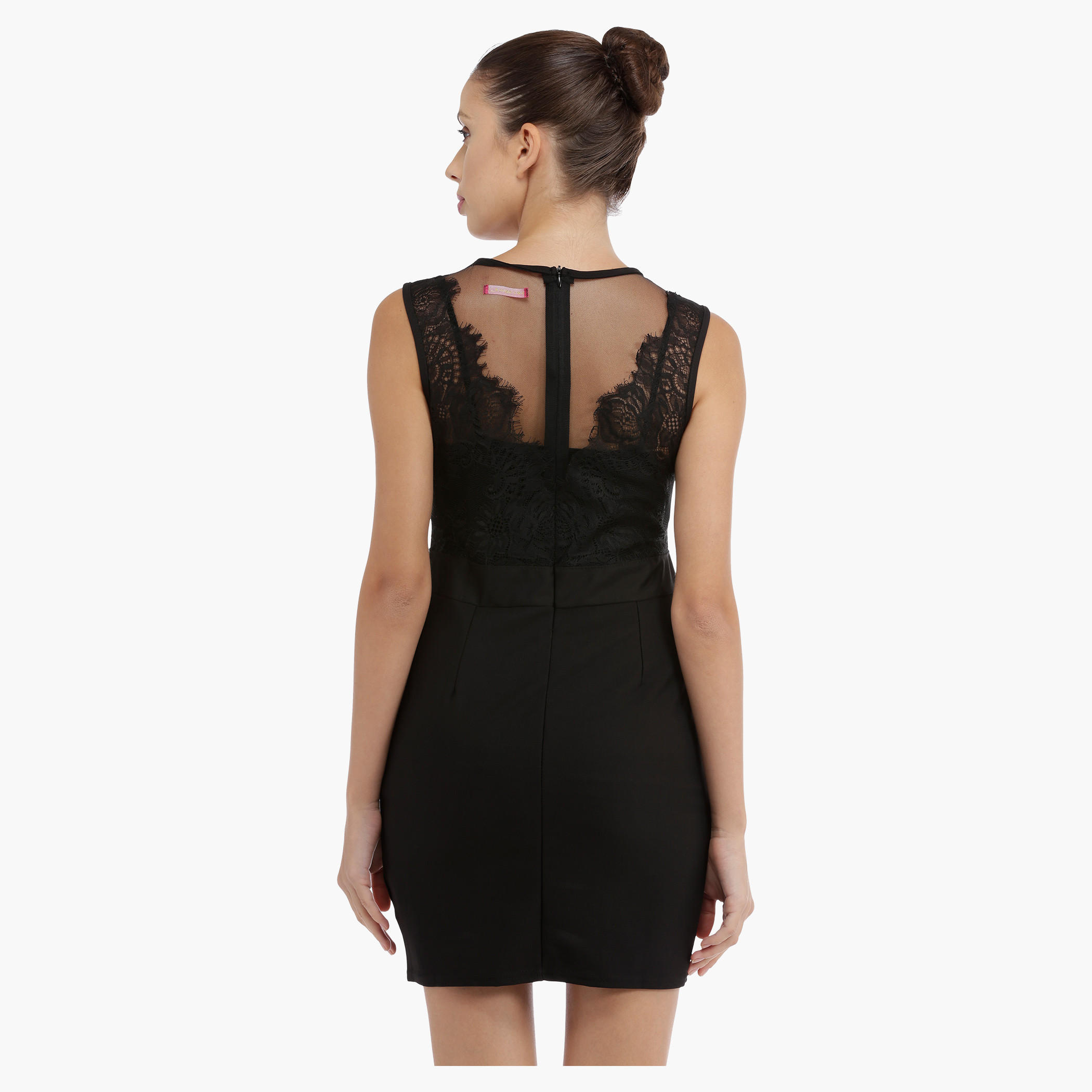 Lace Dress with Mesh Detail-women-clothing-dresses-image-2