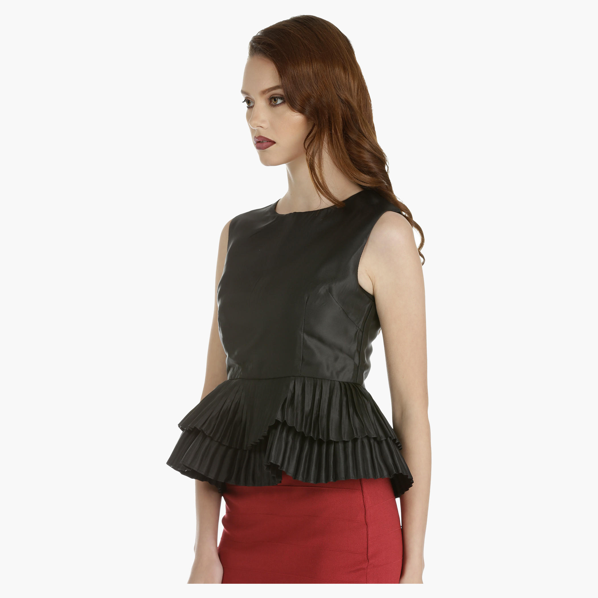 Peplum Top with Pleated Hem-women-clothing-shirtsandblouses-blouses-image-3