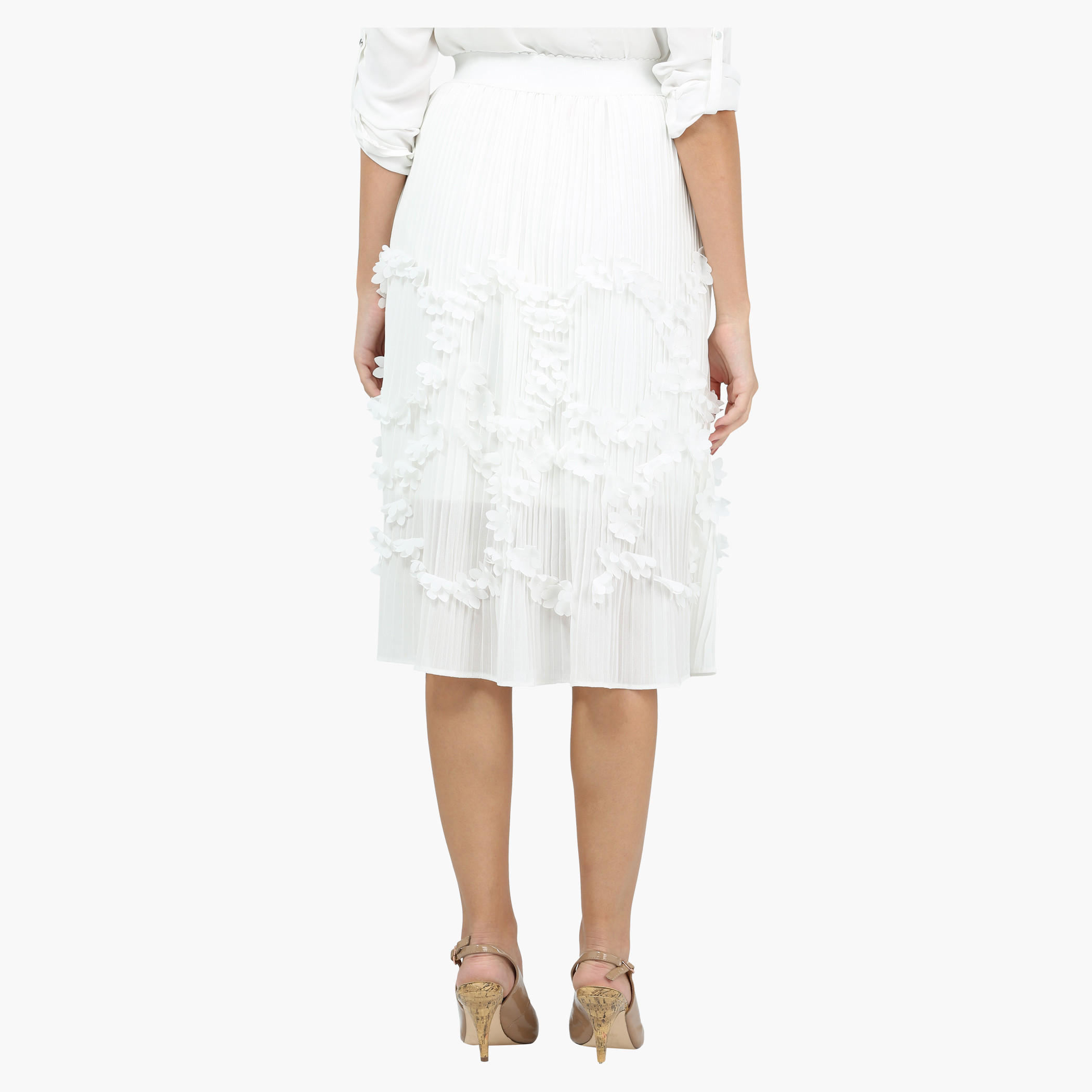Pleated Skirt with Applique Detail-women-clothing-bottoms-skirts-image-2