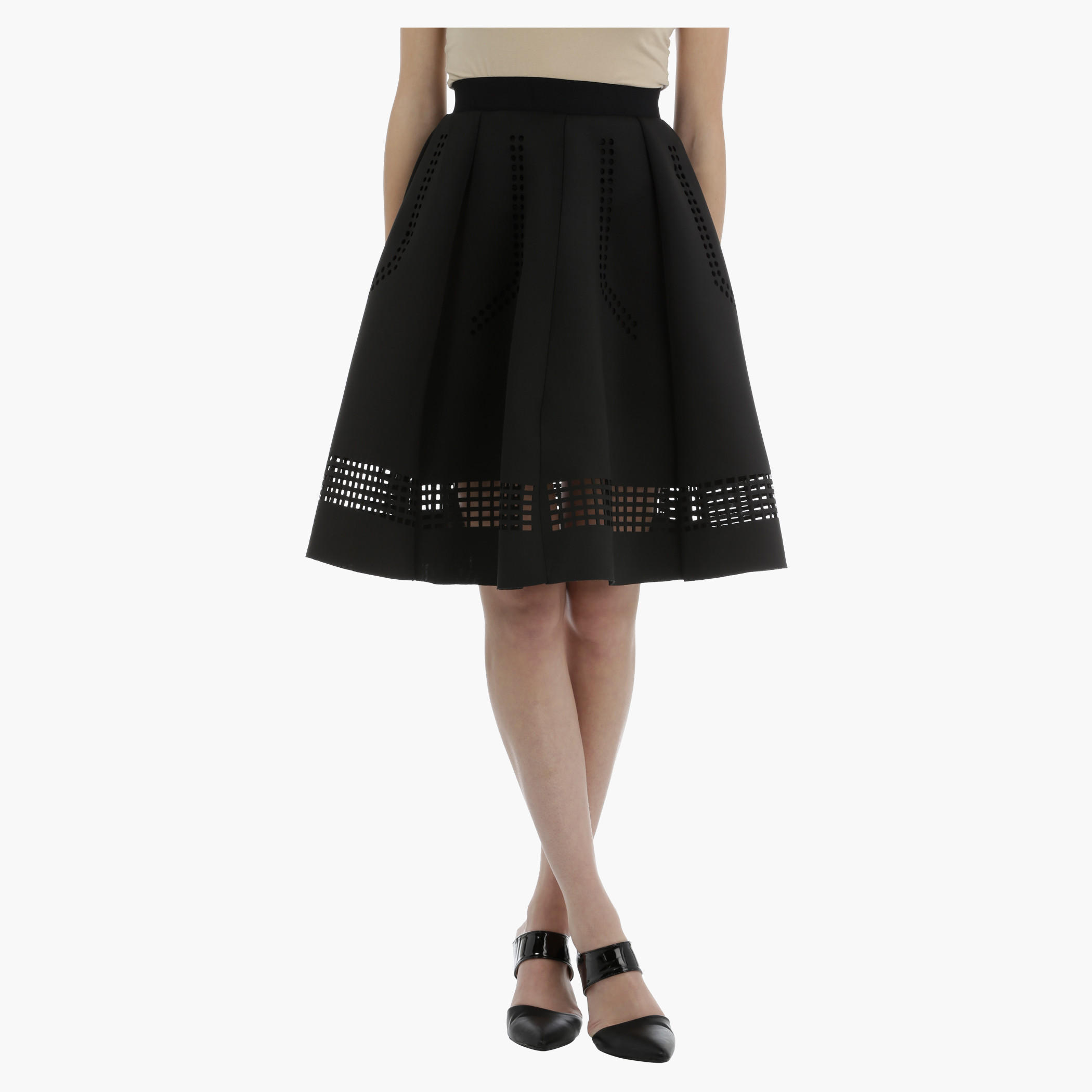 Mesh Skirt with elasticised Waistband-women-clothing-bottoms-skirts-image-1