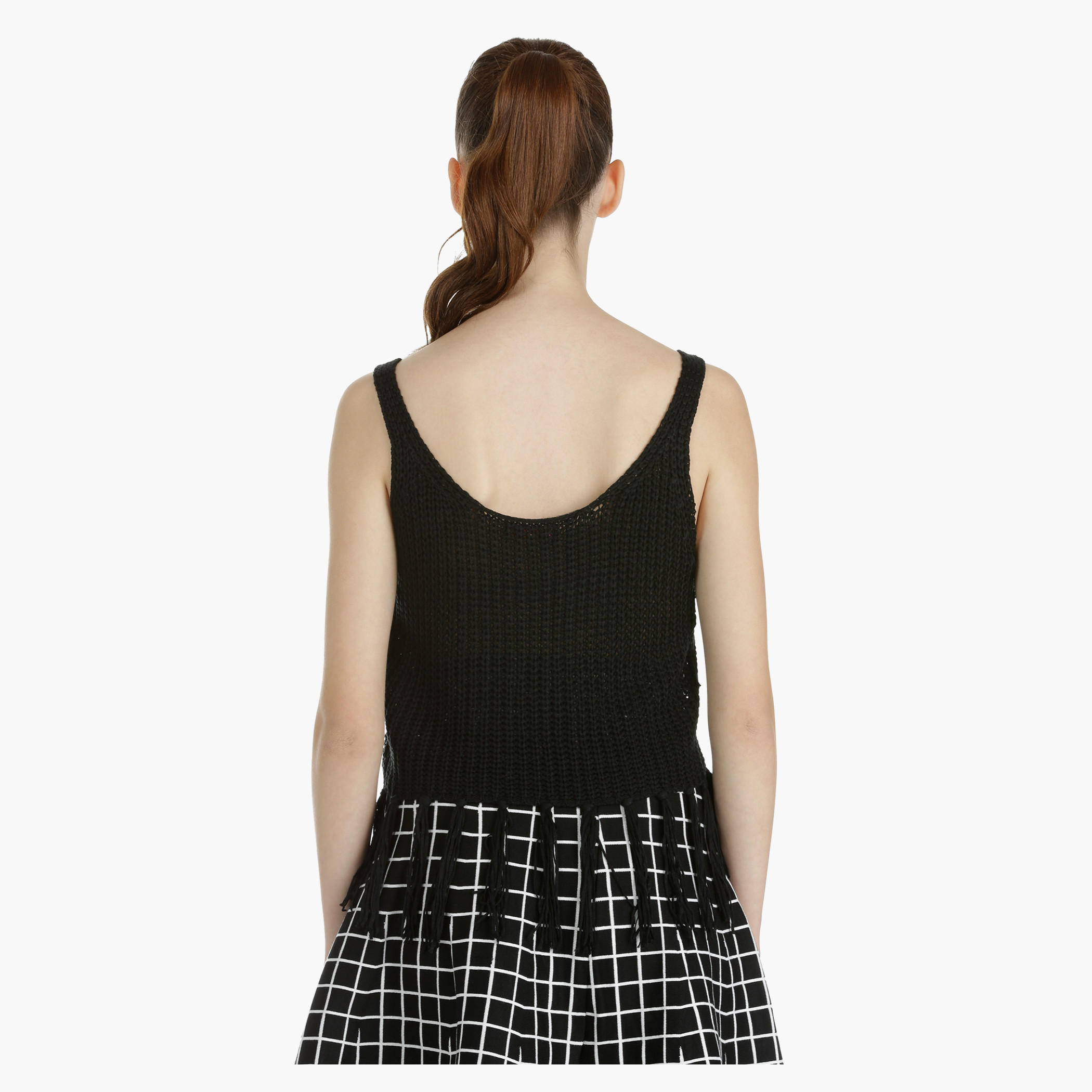 Lace Vest with Tassel Details-women-clothing-tshirts-image-2
