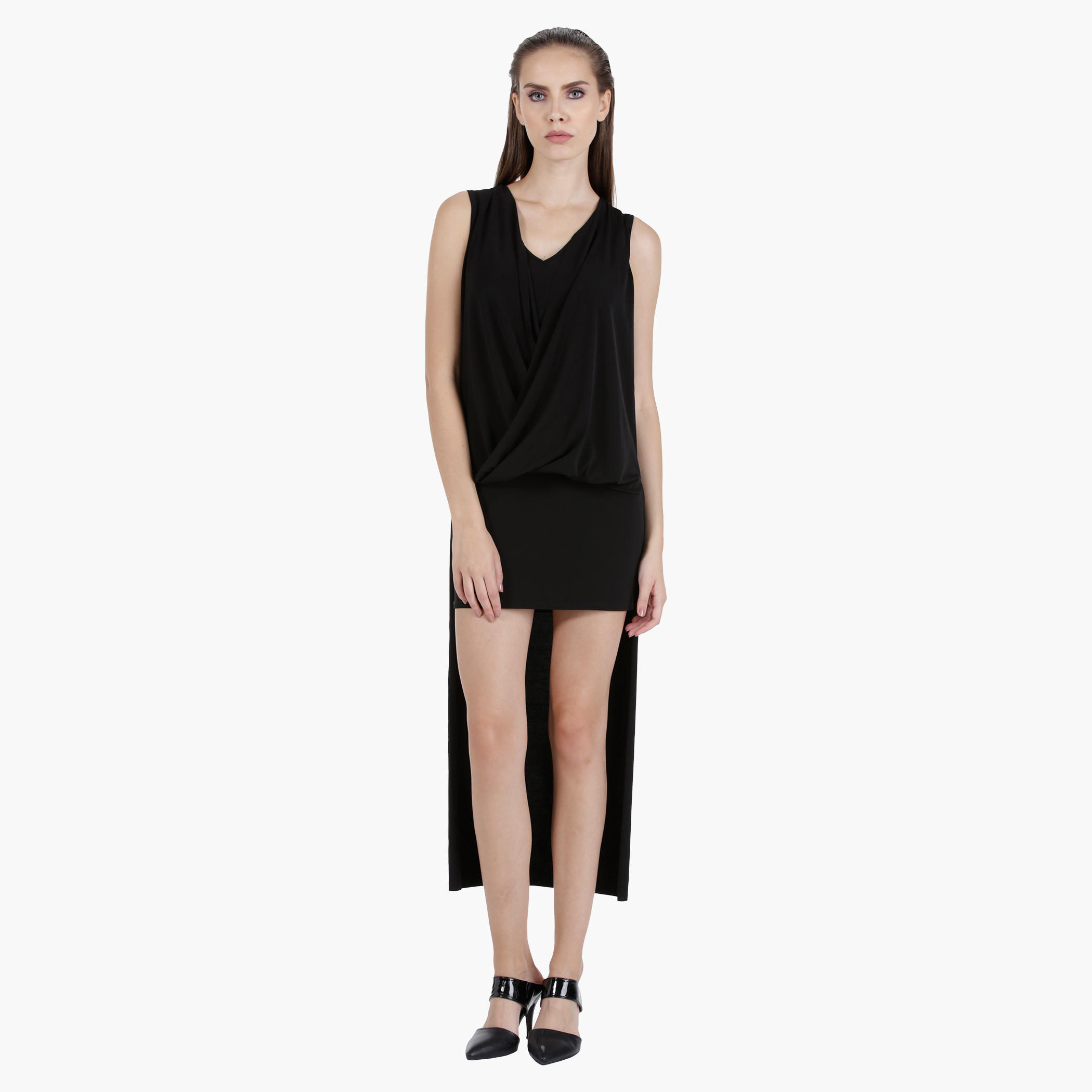 High-Low Wrap Bodycon Dress in Regular Fit-women-clothing-dresses-image-1