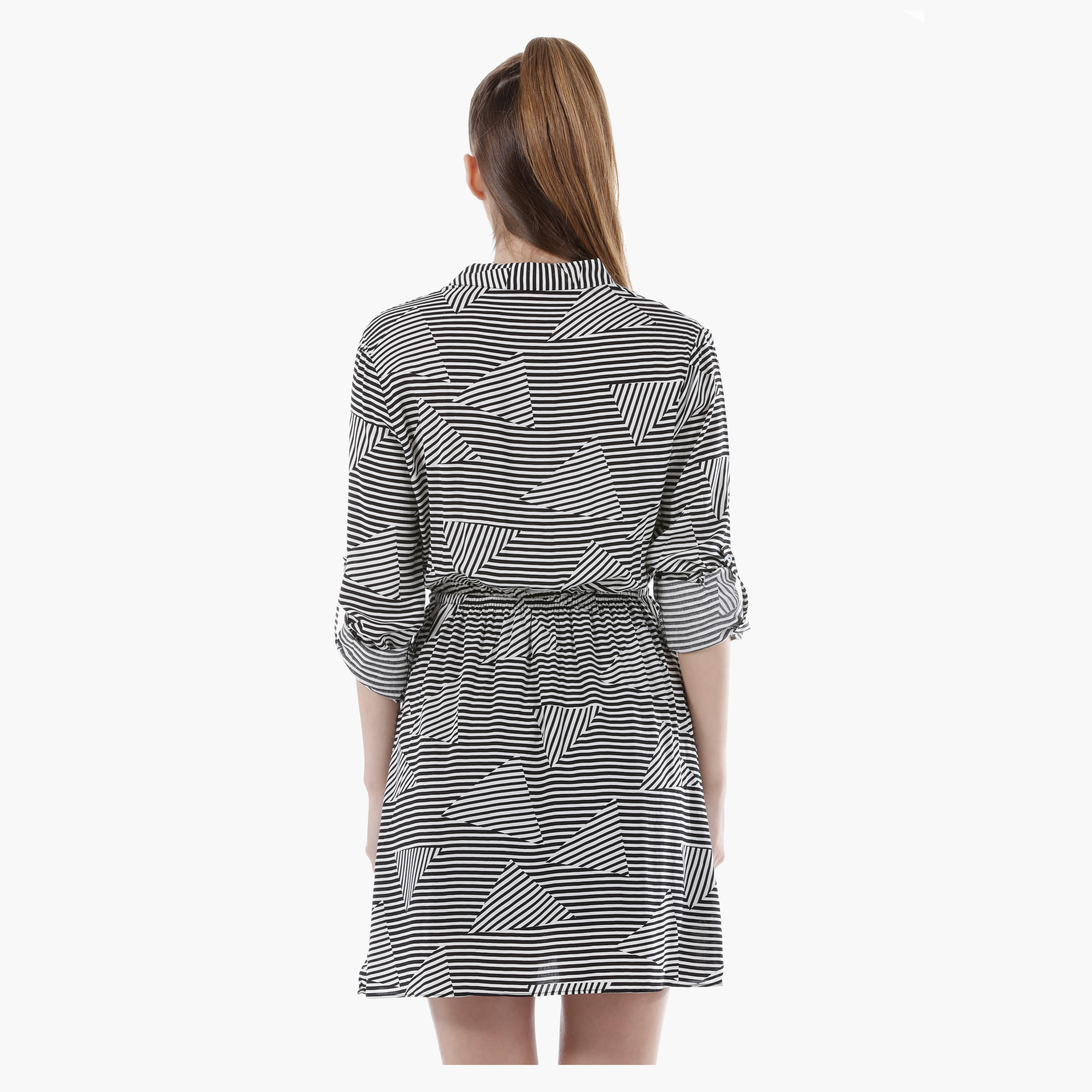 Striped Mini Dress in Regular Fit-women-clothing-dresses-image-2