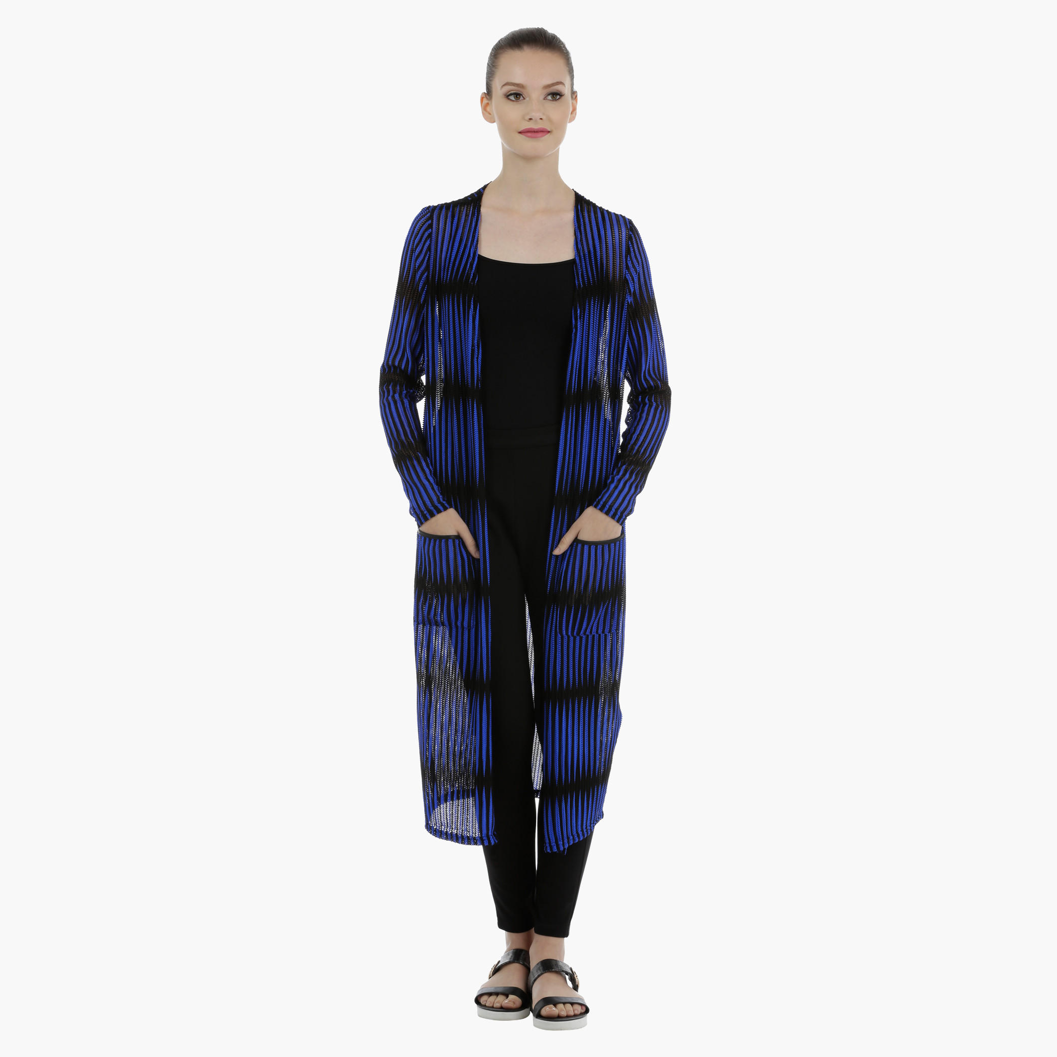 Striped Open Front Longline Shrug-women-clothing-shirtsandblouses-blouses-image-5
