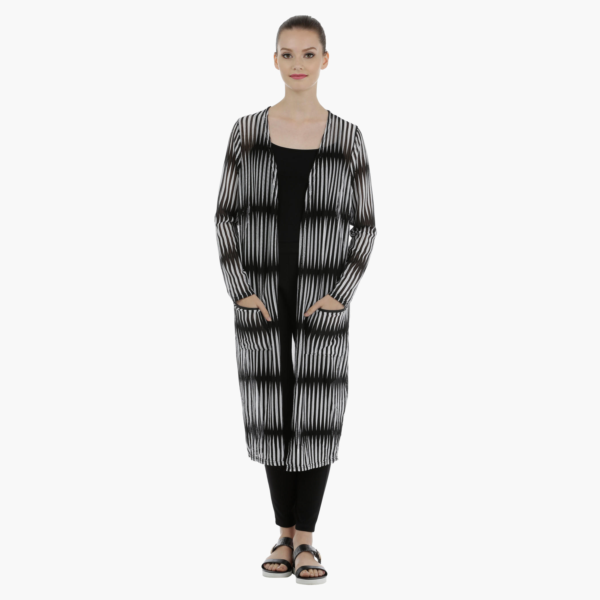 Striped Open Front Longline Shrug-women-clothing-shirtsandblouses-blouses-image-10