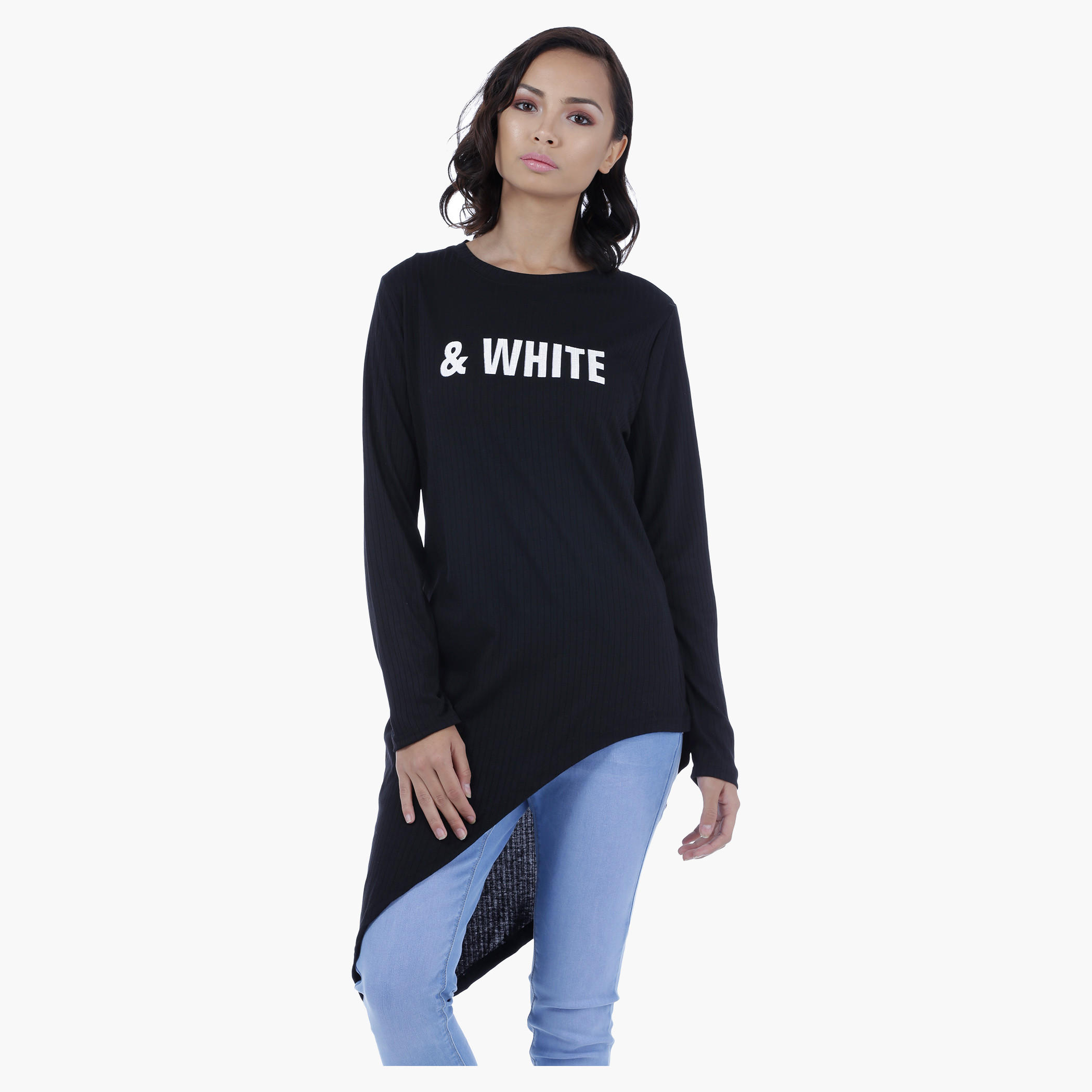 Asymmetrical Long Sleeves Tunic Top-women-clothing-tshirts-image-5