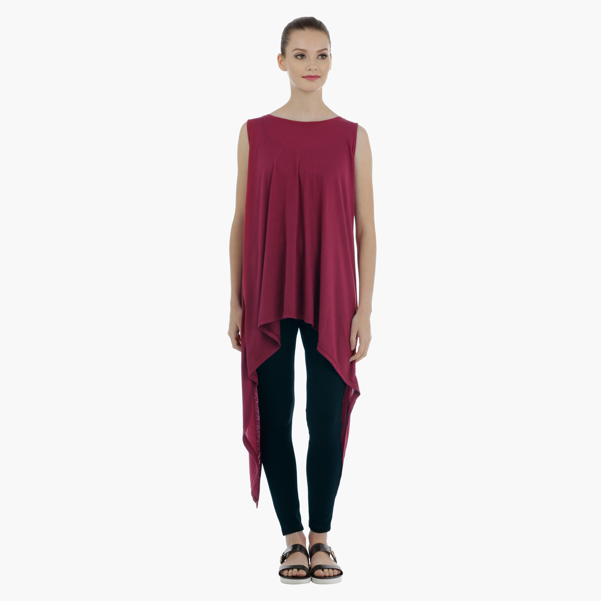 Sleeveless Top with Back Slit and Zip Closure-women-clothing-shirtsandblouses-blouses-image-1