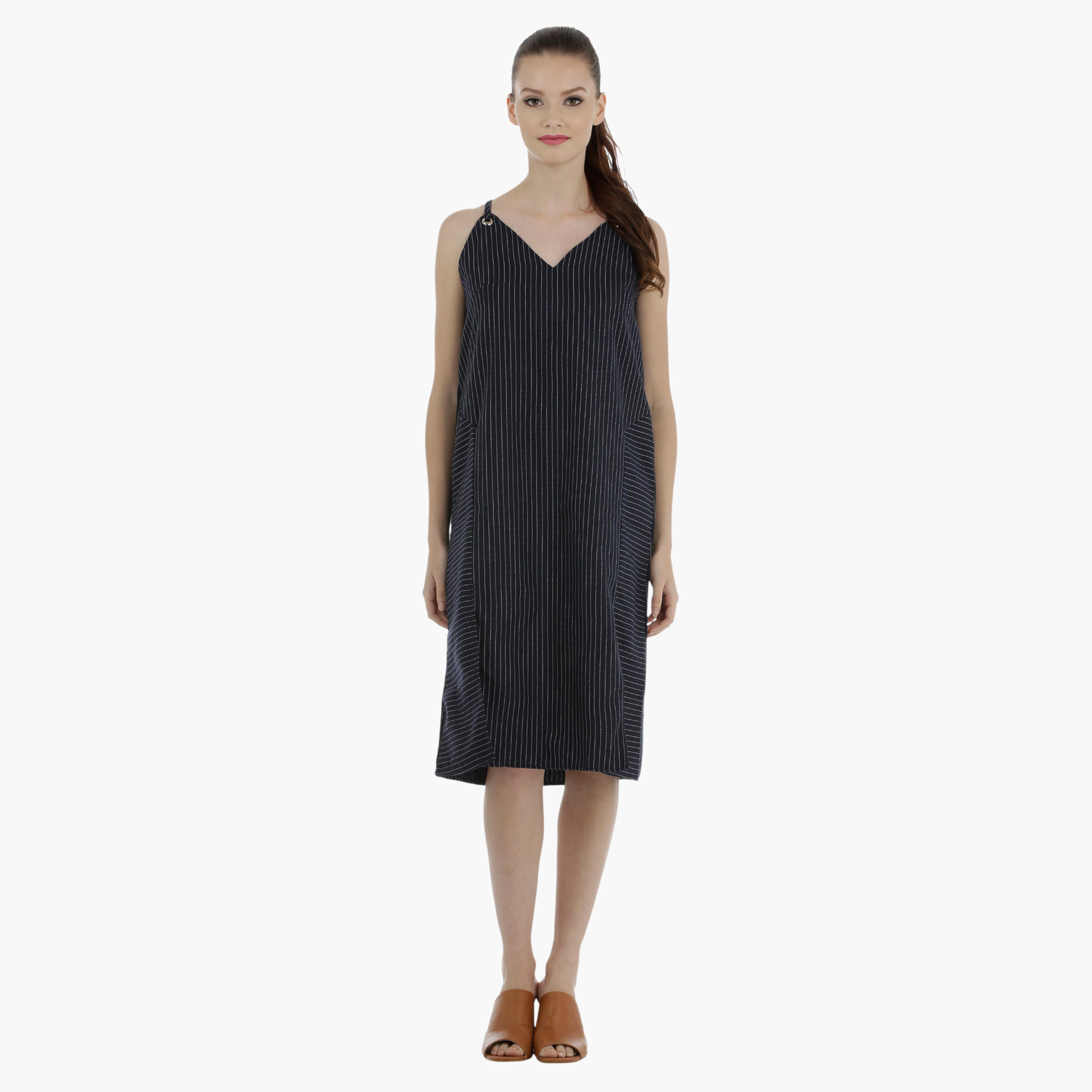 Pinstriped Shift Dress-women-clothing-dresses-image-5