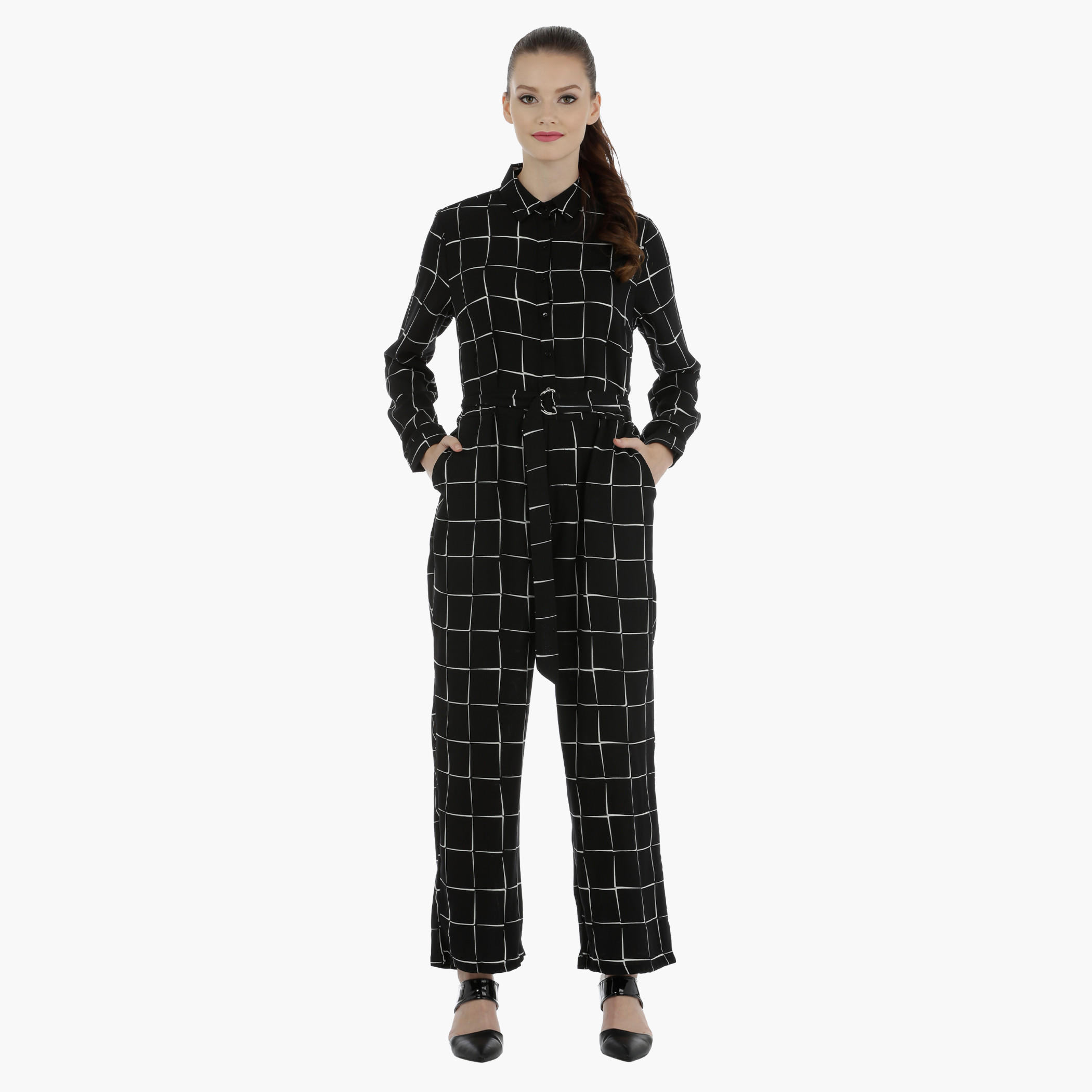 Full Length Chequered Jumpsuit-women-clothing-jumpsuits-image-4