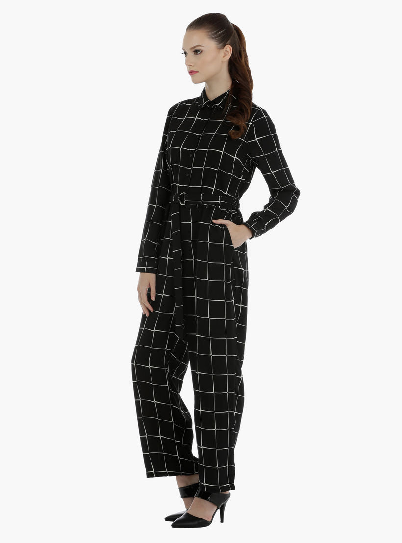 Full Length Chequered Jumpsuit-women-clothing-jumpsuits-image-2