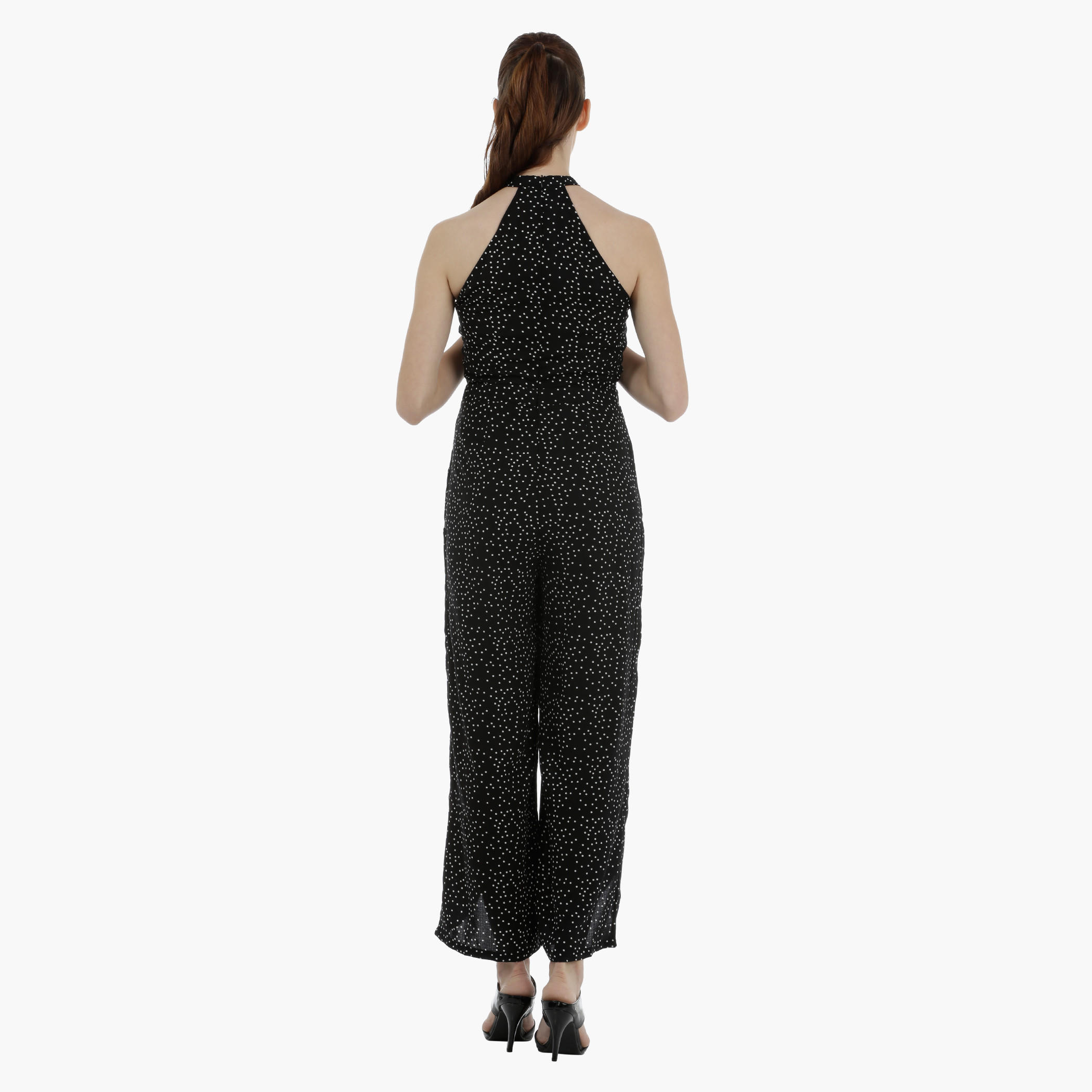 Polka Dots Halter Neck Jumpsuit-women-clothing-jumpsuits-image-3