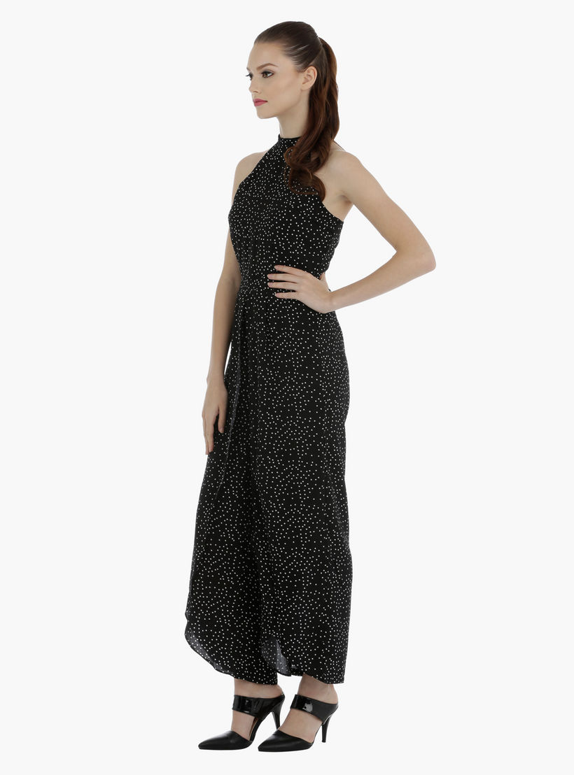 Polka Dots Halter Neck Jumpsuit-women-clothing-jumpsuits-image-2