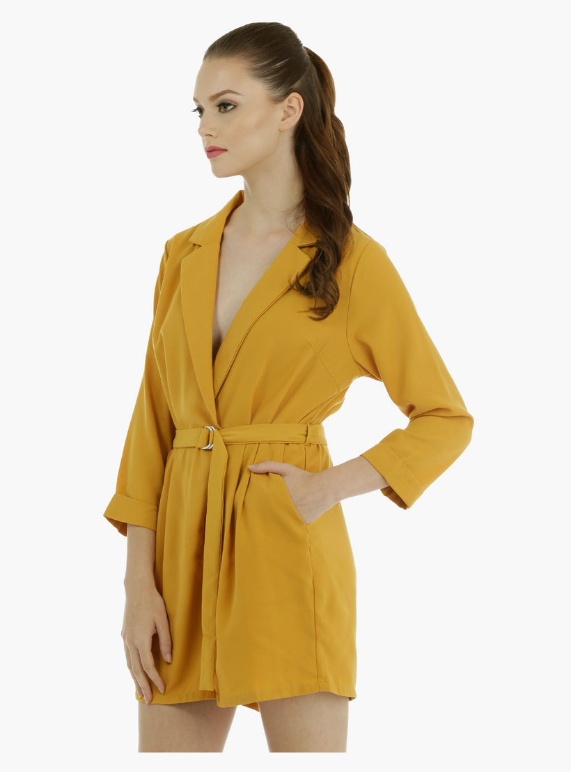 Solid Colour Playsuit with Belt-women-clothing-jumpsuits-image-3