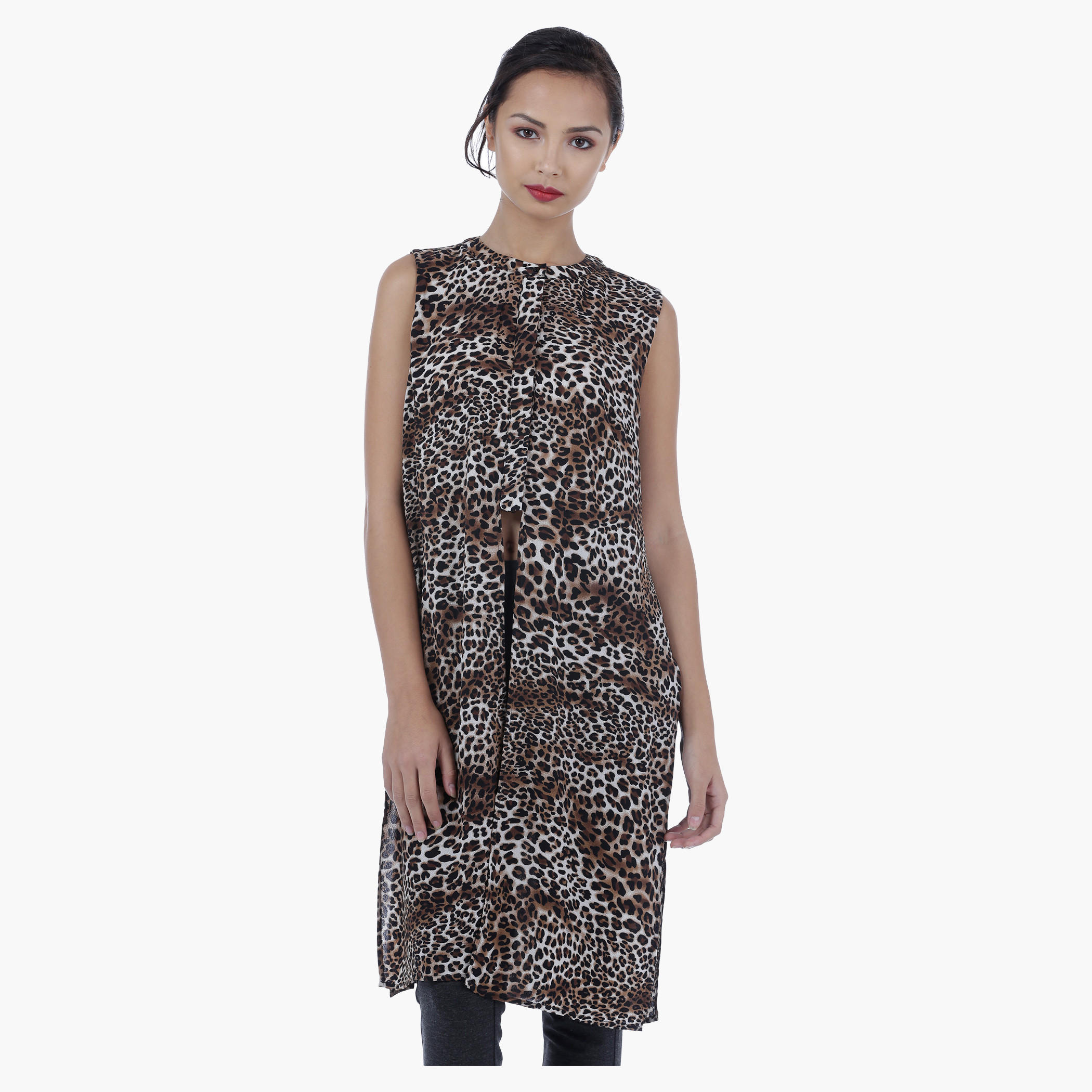 Animal Print Longline Shirt-women-clothing-shirtsandblouses-blouses-image-1