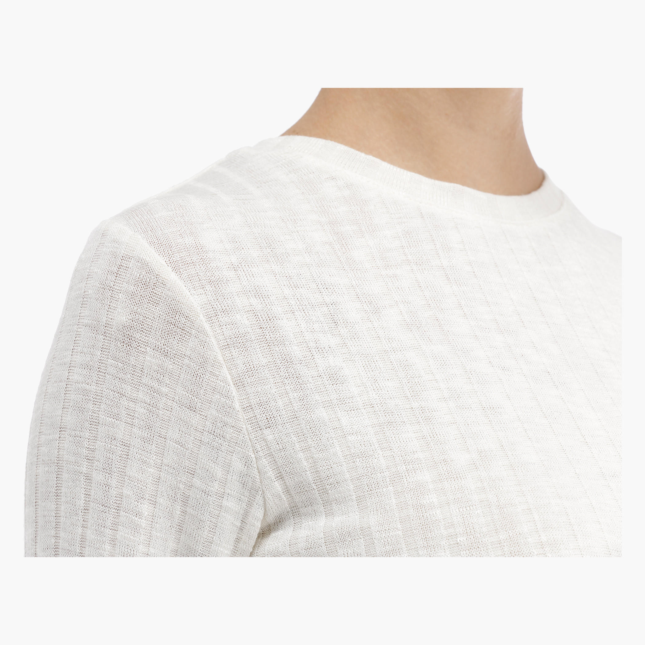 Knitted Sweater with Side Slits and High Low Hem-women-clothing-tshirts-image-4
