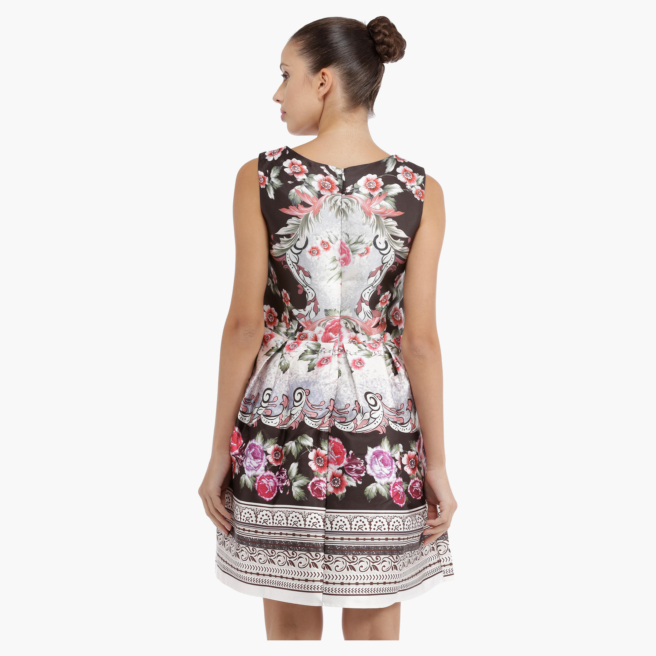 Floral Print Skater Dress-women-clothing-dresses-image-2