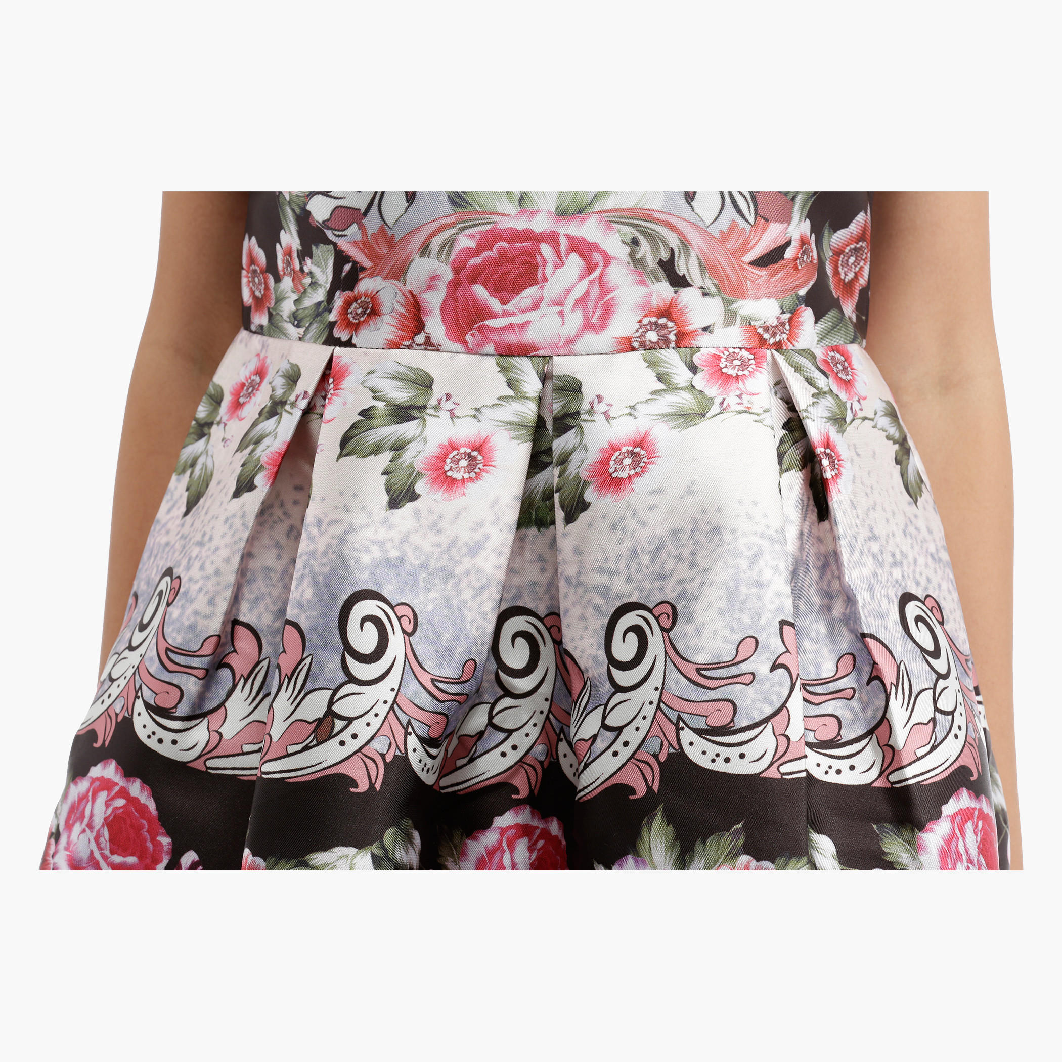 Floral Print Skater Dress-women-clothing-dresses-image-4