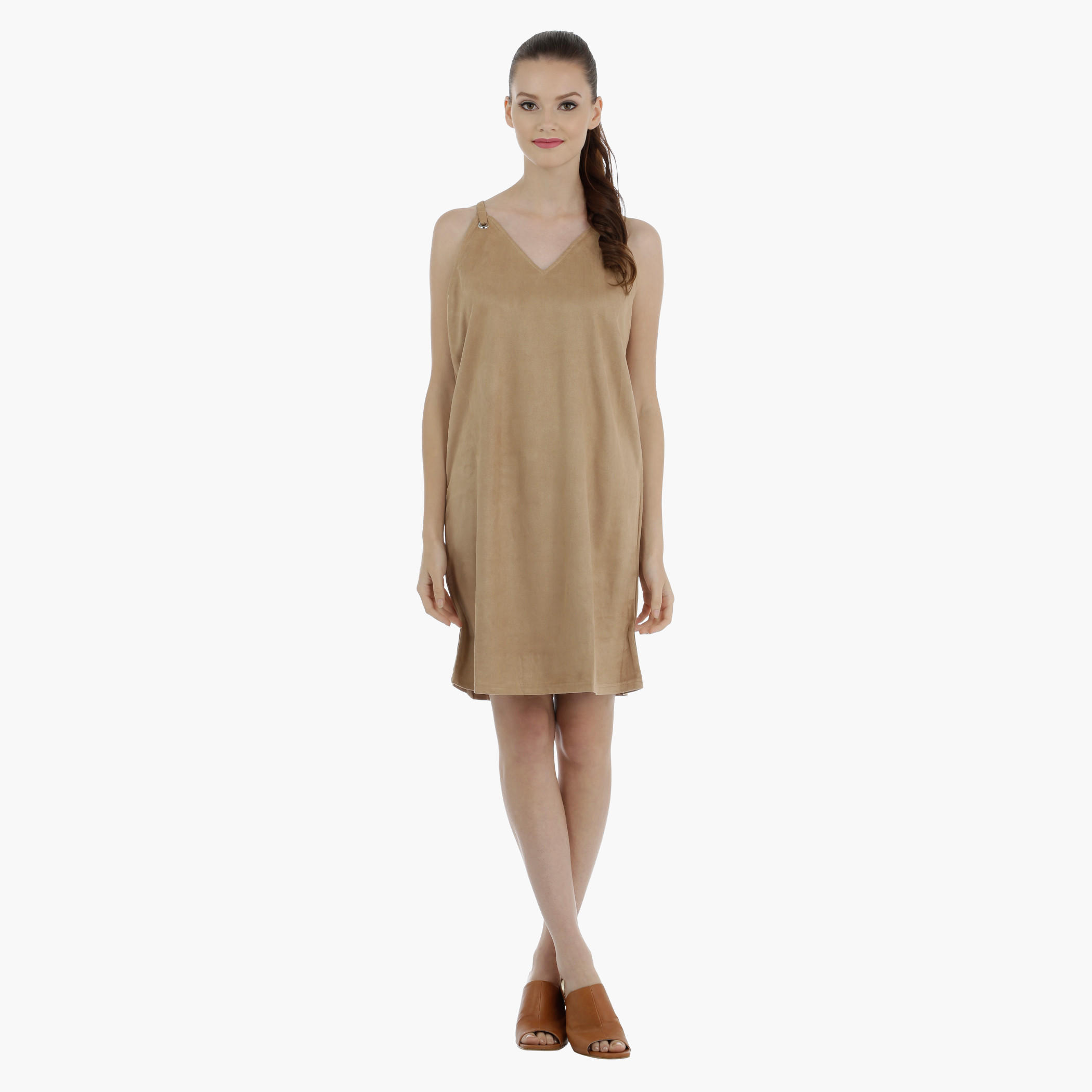 V-Neck Shift Dress-women-clothing-dresses-image-1