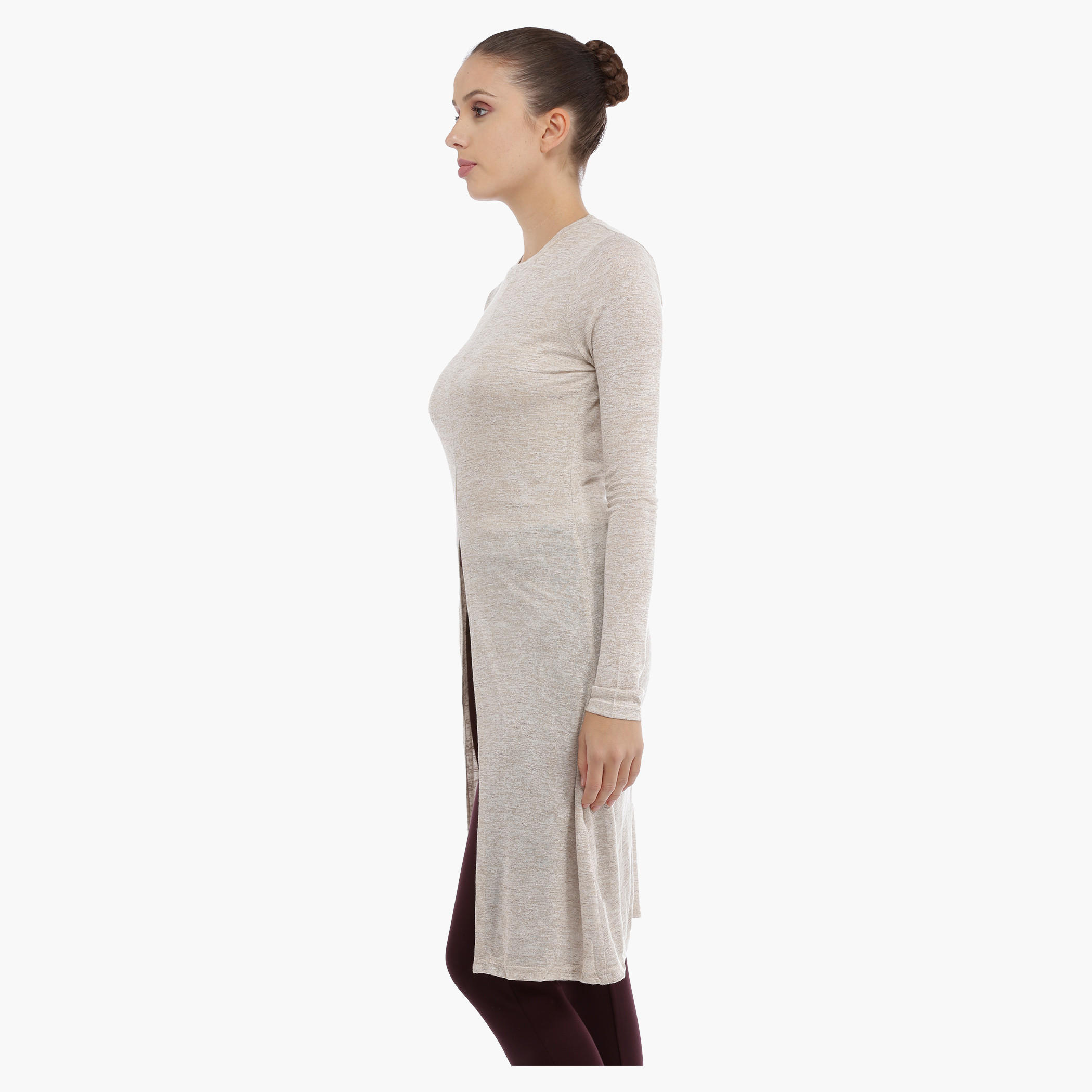 Long Sleeves Top with Front Slit-women-clothing-shirtsandblouses-blouses-image-3