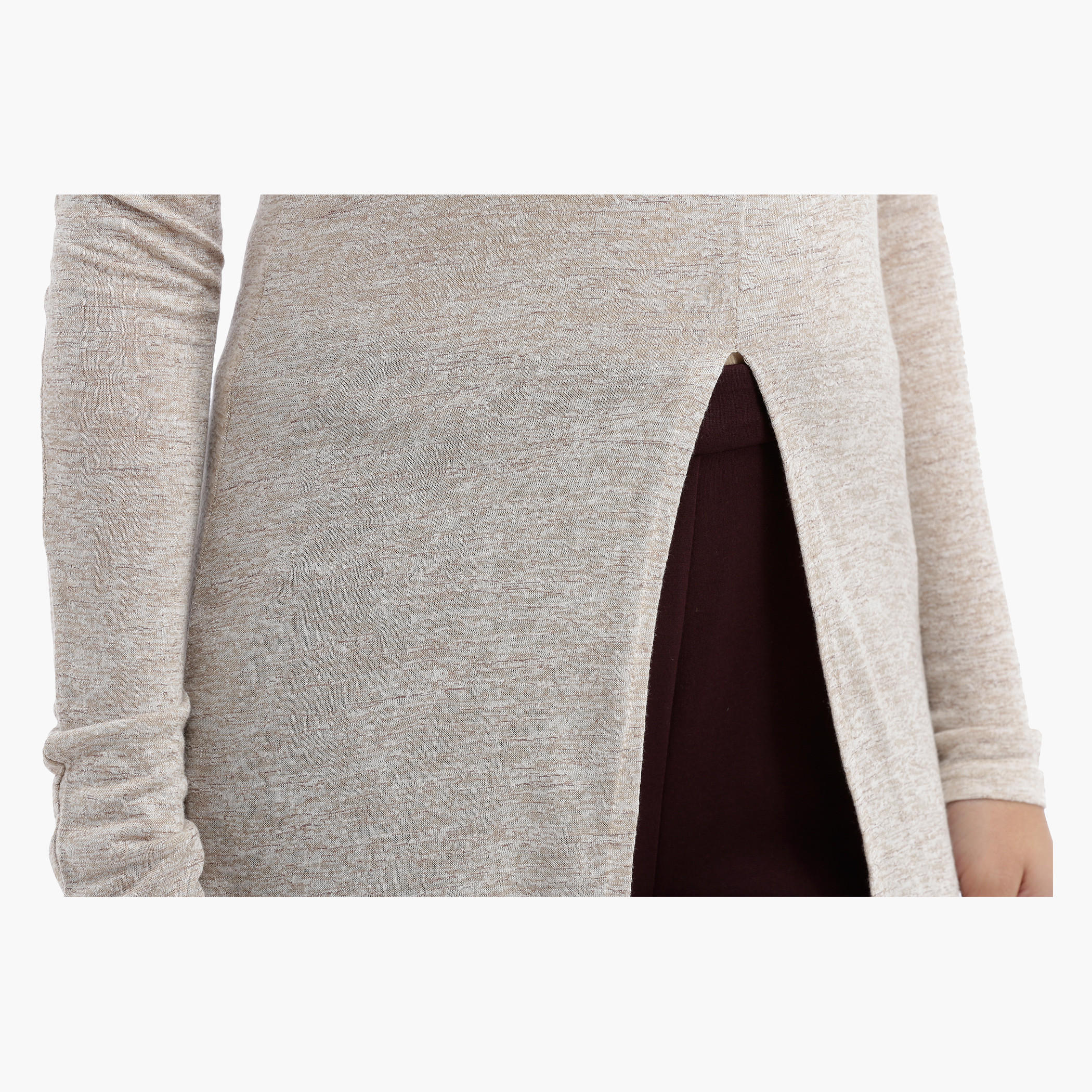 Long Sleeves Top with Front Slit-women-clothing-shirtsandblouses-blouses-image-2
