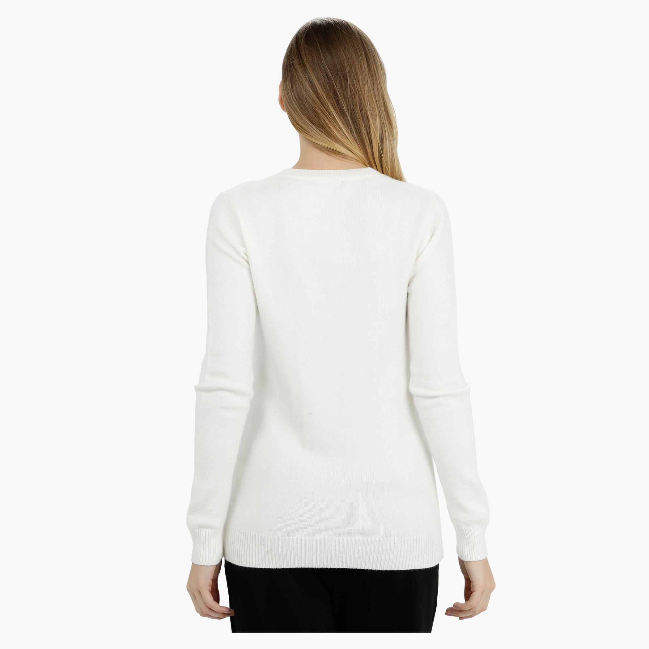 Long Sleeves Sweater with Ribbed Cuffs-women-clothing-cardigansandjumpers-jumpers-image-2