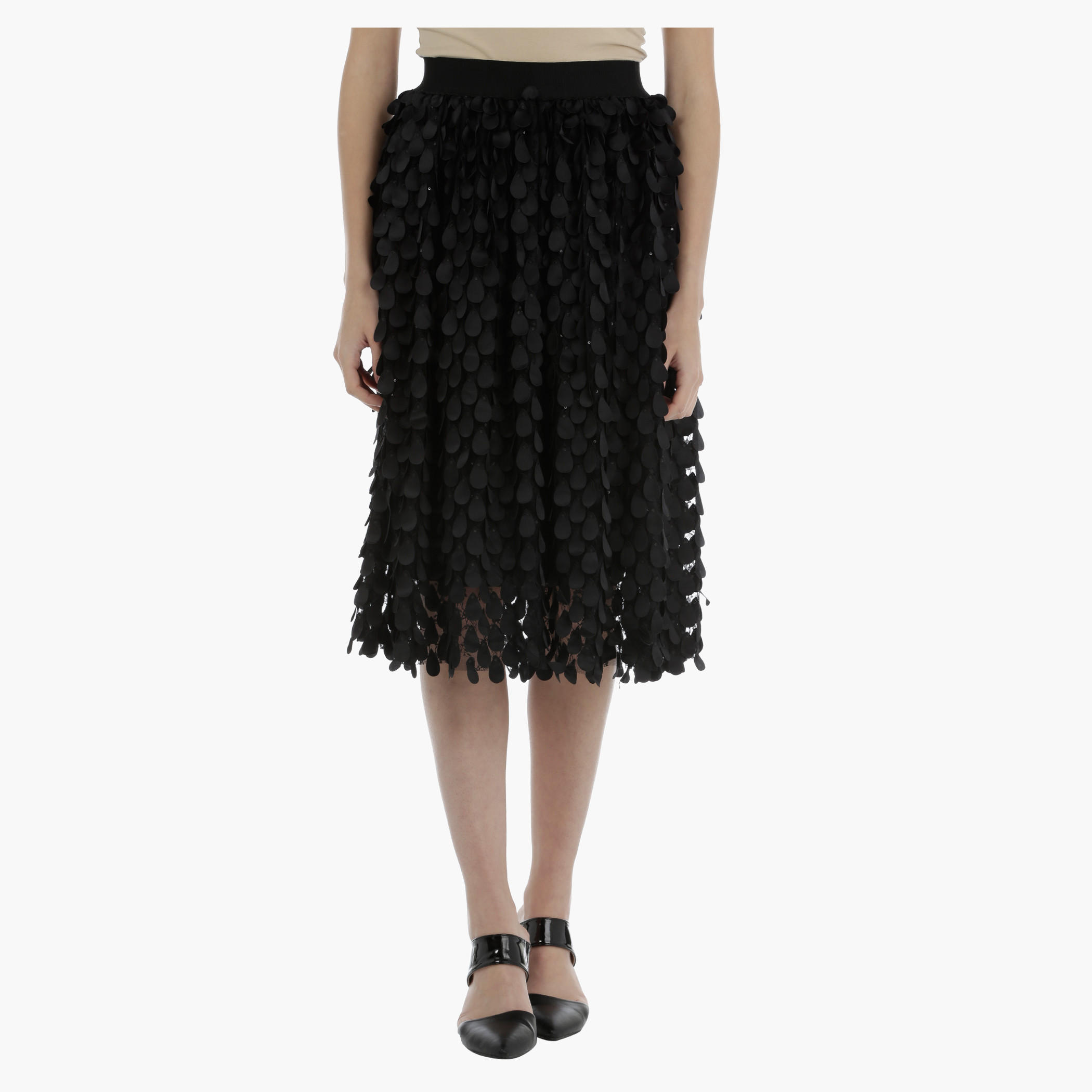 Teardrop Skirt with elasticised Waistband-women-clothing-bottoms-skirts-image-1