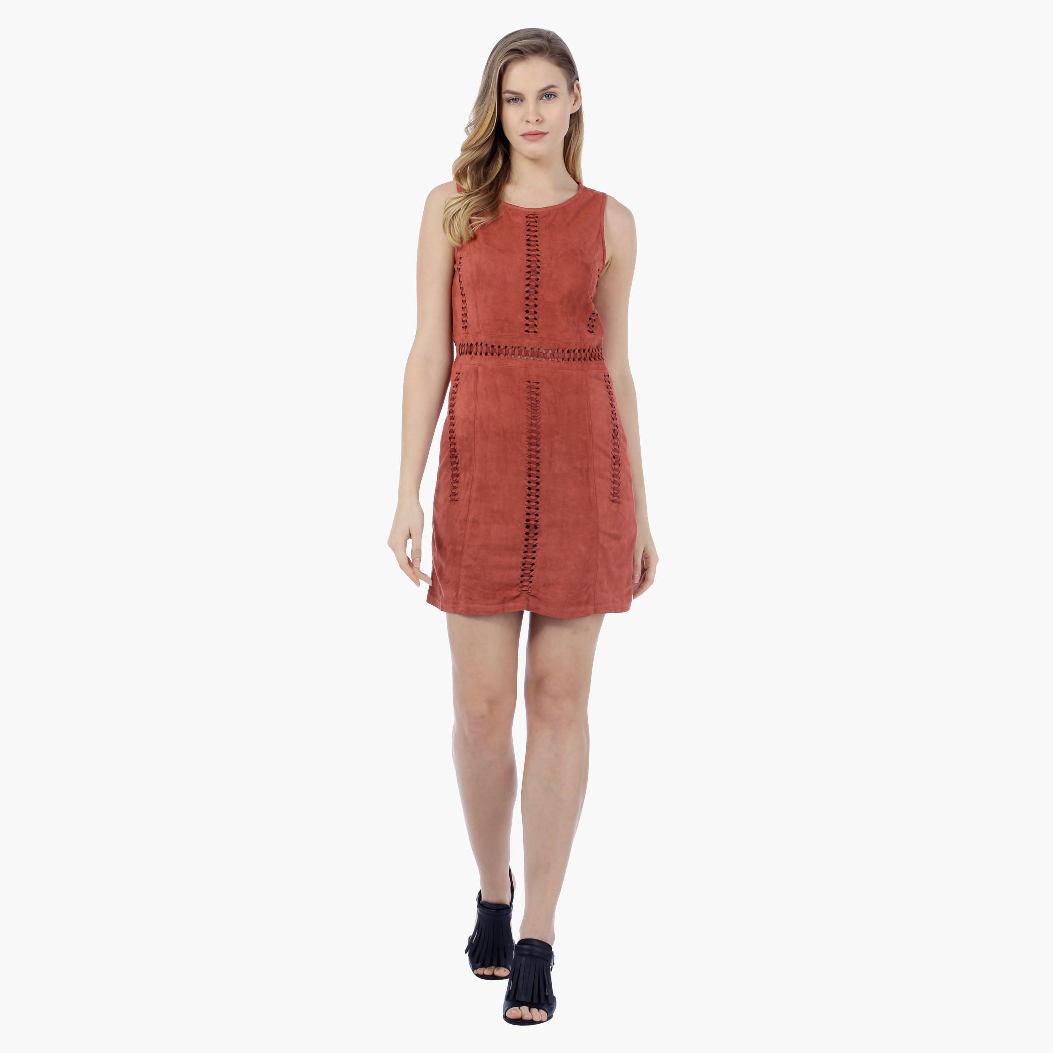 2Xtremz Fit N Flare Dress with Lacing Details-women-clothing-dresses-image-5