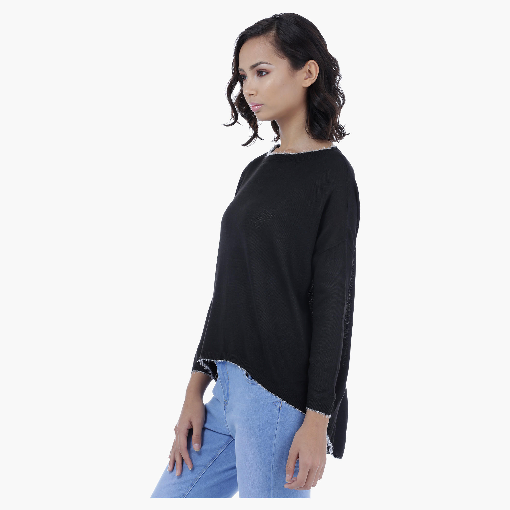 Frayed Sweater with Long Sleeves-women-clothing-cardigansandjumpers-jumpers-image-3