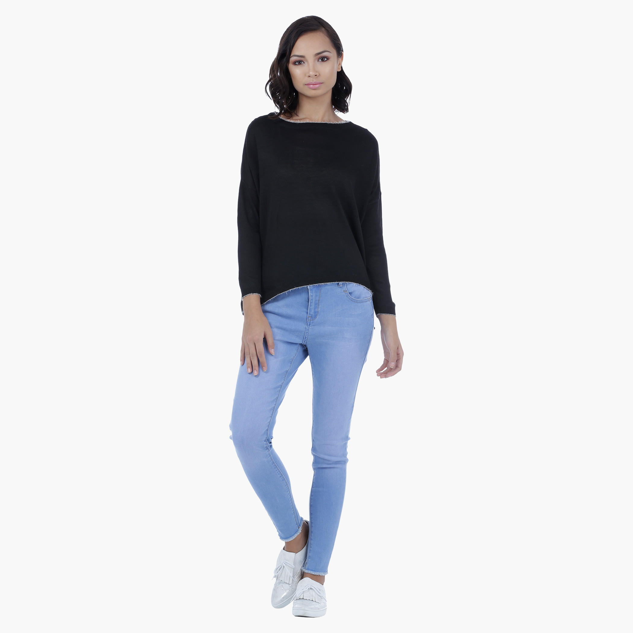 Frayed Sweater with Long Sleeves-women-clothing-cardigansandjumpers-jumpers-image-5