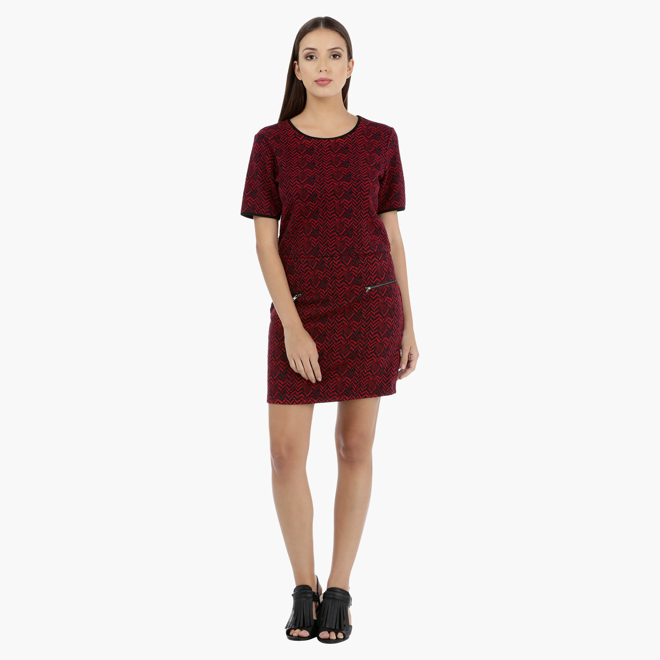 Chevron Pattern Mini Skirt-women-clothing-bottoms-skirts-image-1