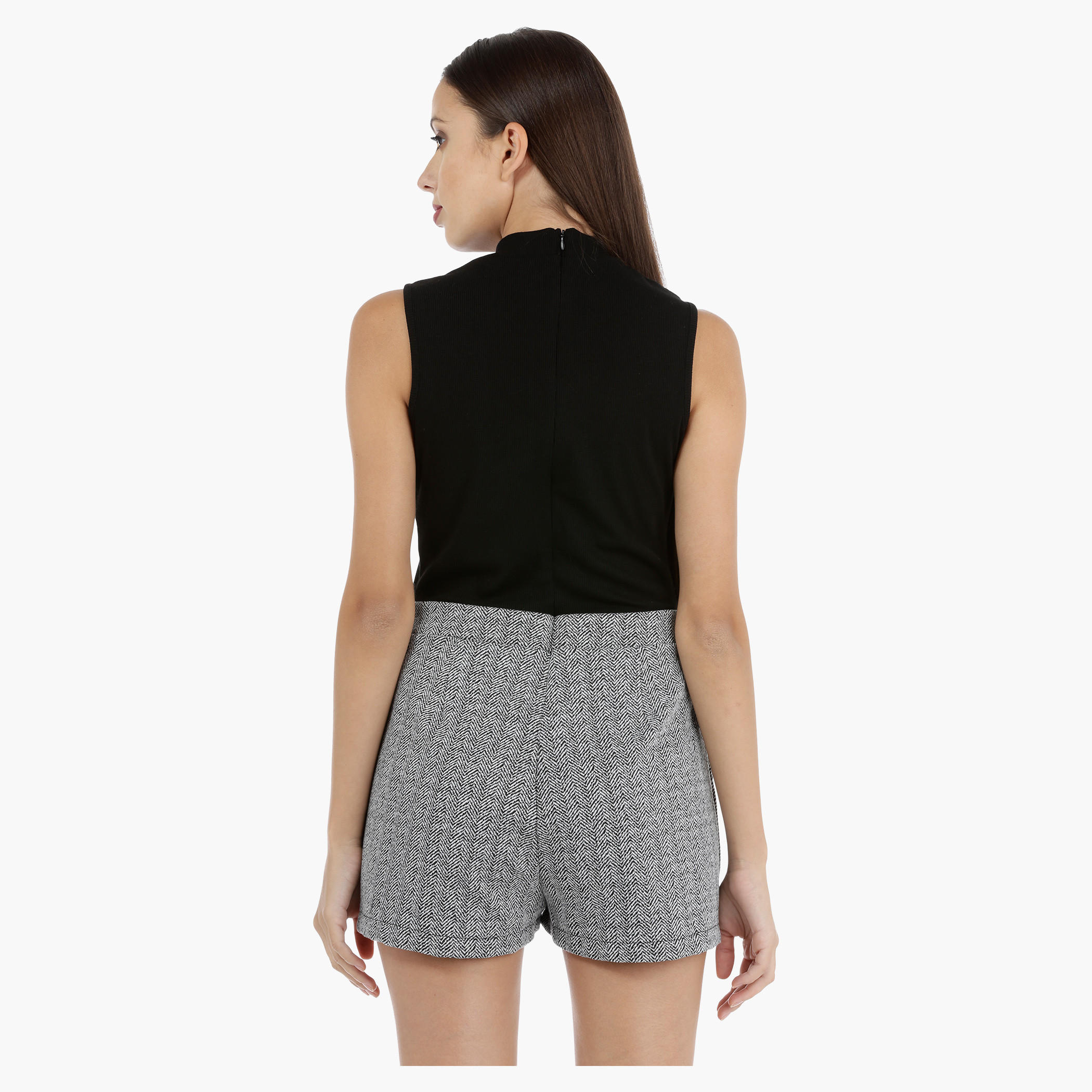 Sleeveless Chevron Design Playsuit-women-clothing-jumpsuits-image-2