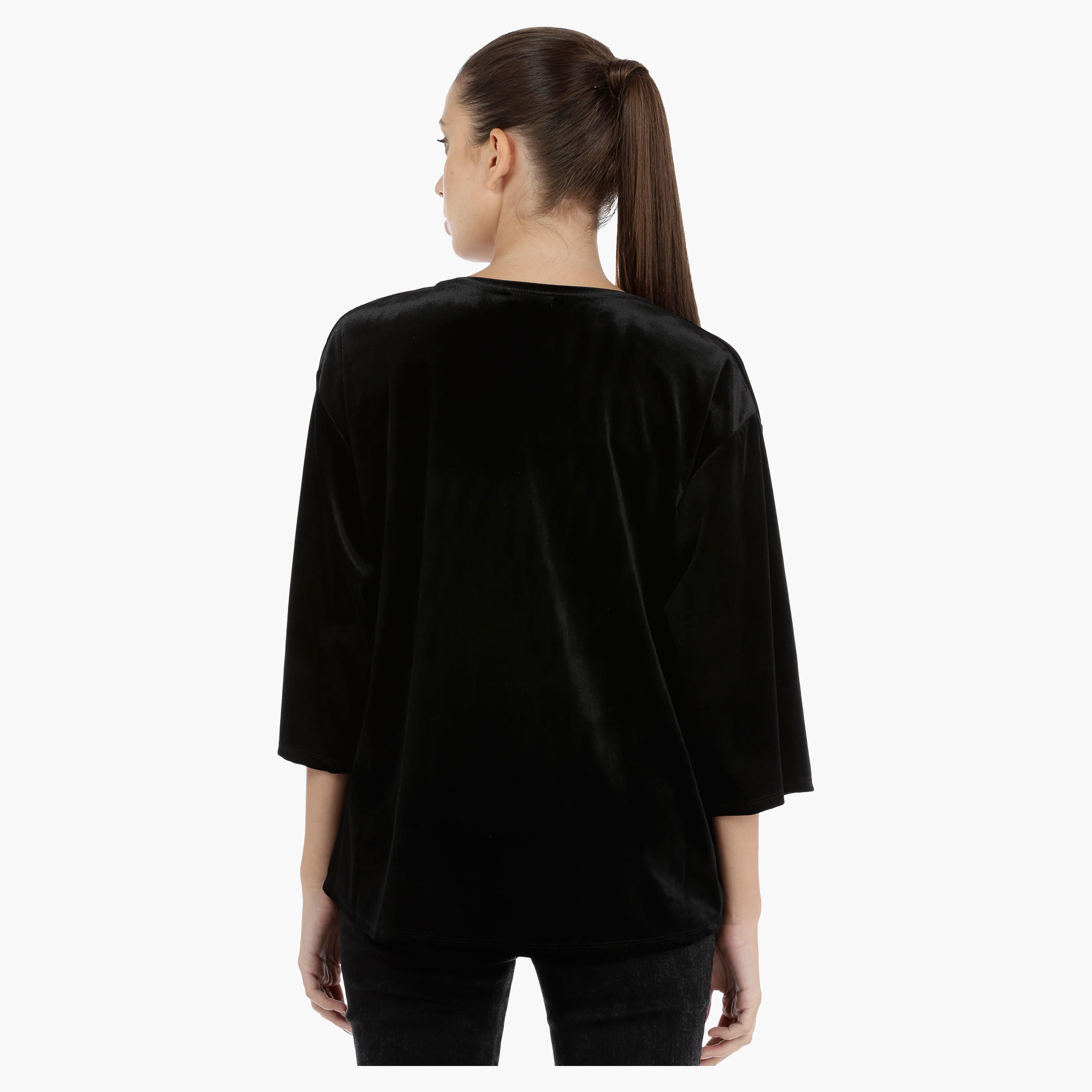 Open Cardigan with Three Quarter Sleeves-women-clothing-shirtsandblouses-blouses-image-2