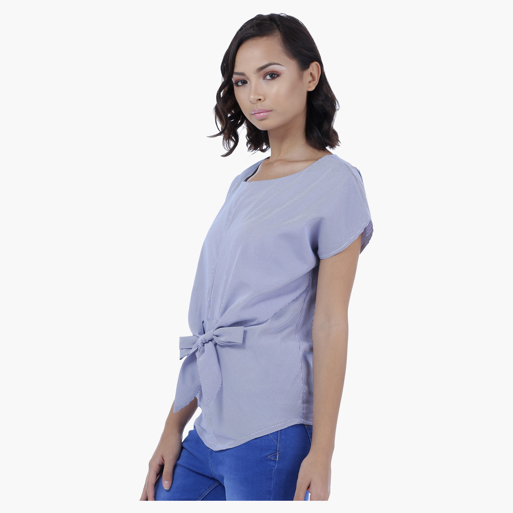 Pinstriped Top with Tie-up-women-clothing-shirtsandblouses-blouses-image-3