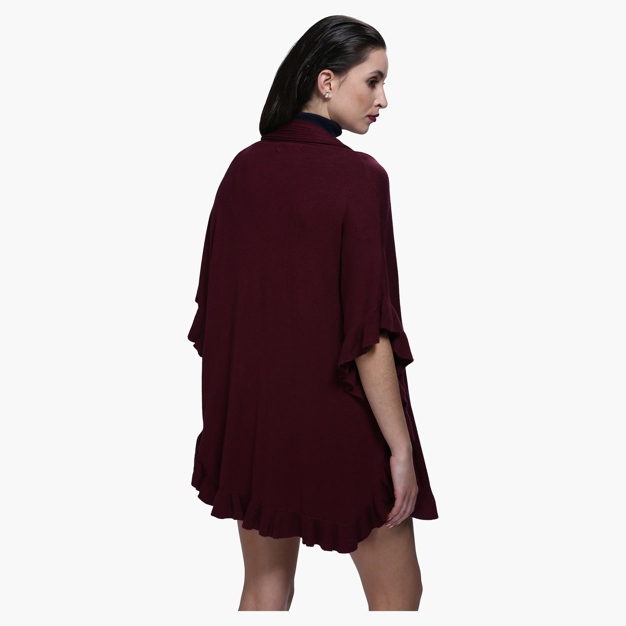 Ribbed Cascade Cardigan with Open Front-women-winterwear-cardigansandjumpers-cardigans-image-2