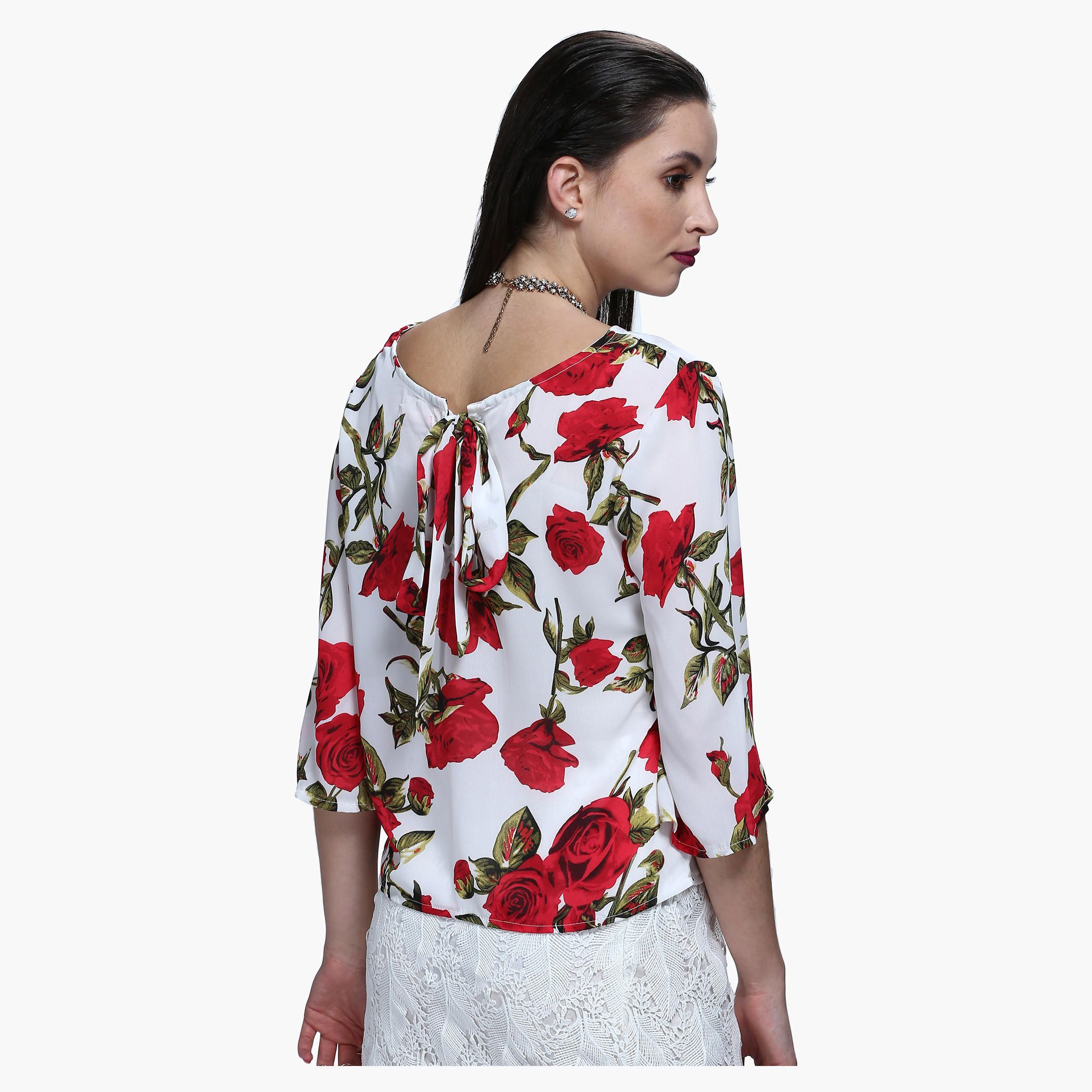 Floral Print Top with Tie Ups at Back-women-clothing-shirtsandblouses-blouses-image-2