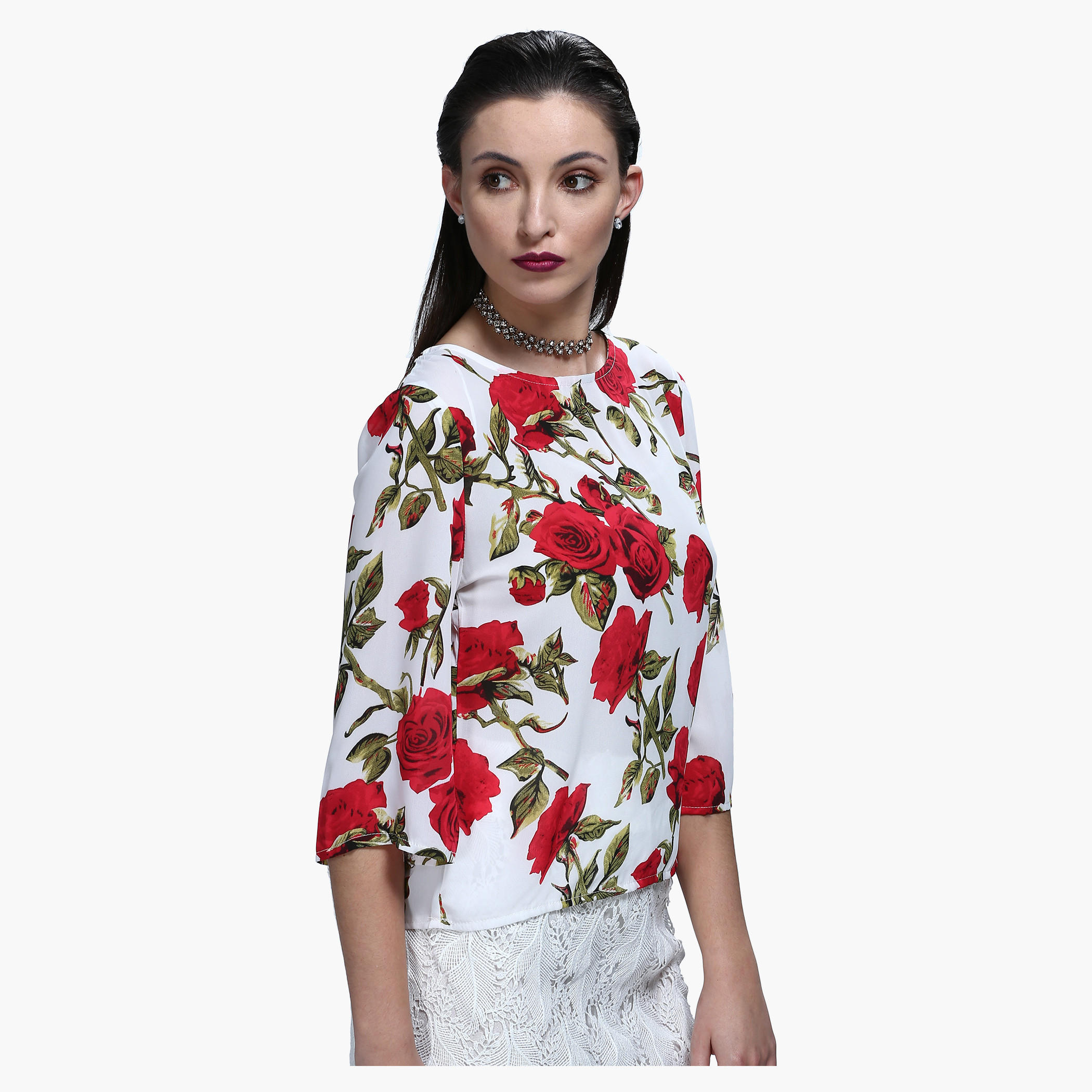 Floral Print Top with Tie Ups at Back-women-clothing-shirtsandblouses-blouses-image-3