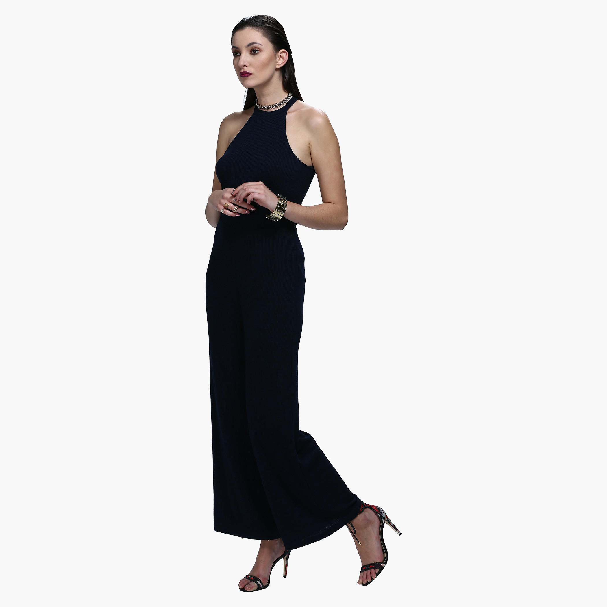Full Length Halter Neck Jumpsuit-women-clothing-jumpsuits-image-1