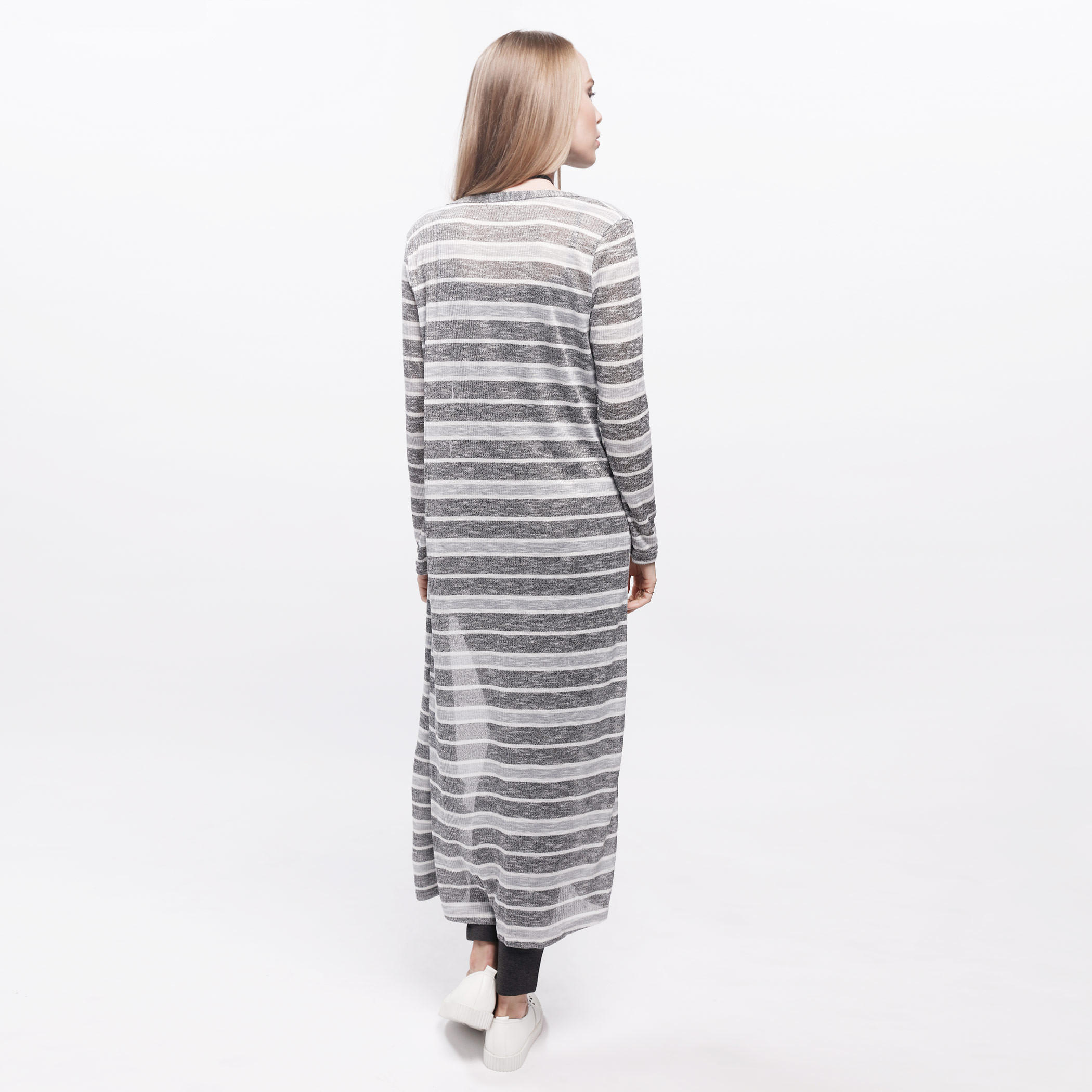 Striped Cardigan with Long Sleeves and Open Front-women-winterwear-cardigansandjumpers-cardigans-image-2