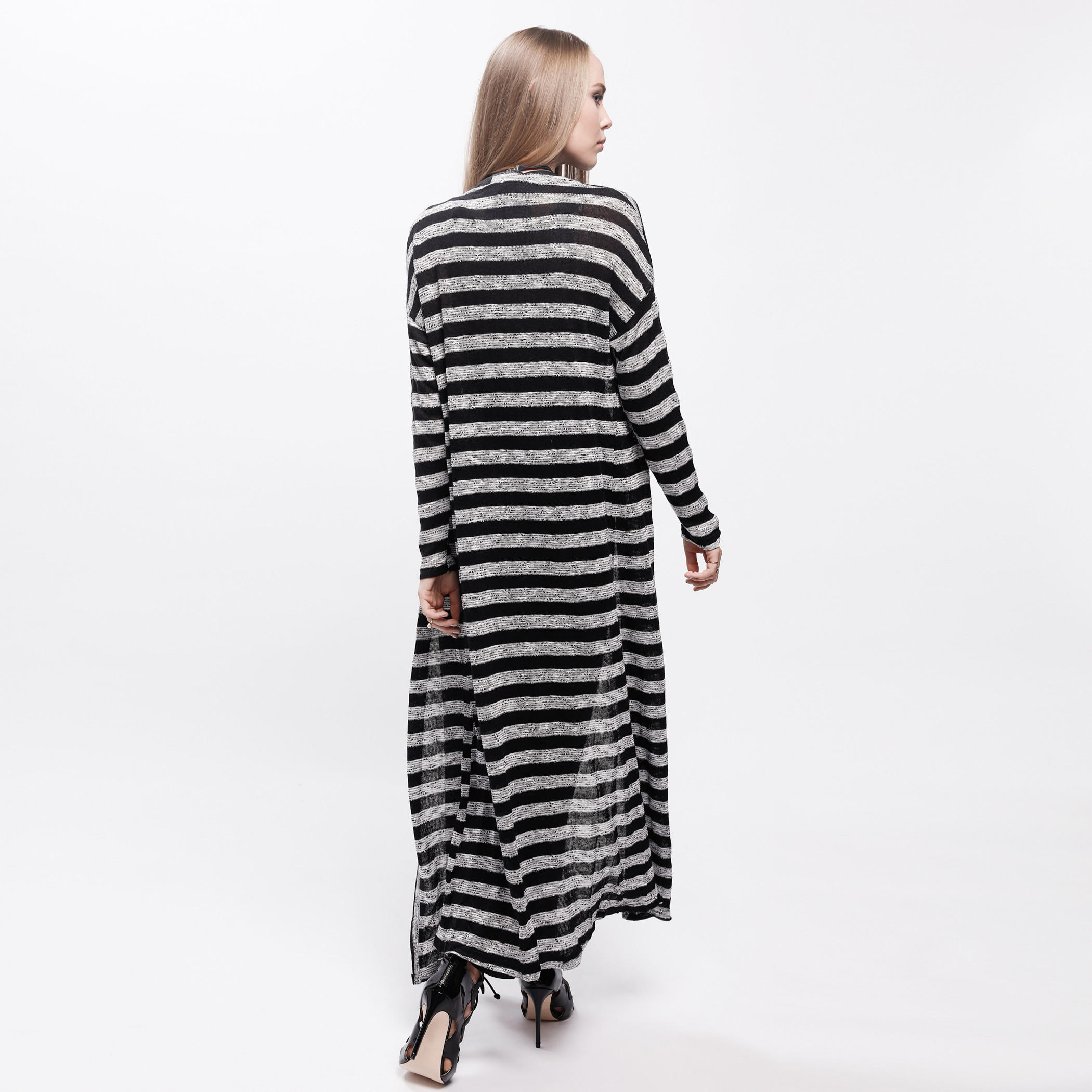 Striped Cardigan with Long Sleeves and Open Front-women-winterwear-cardigansandjumpers-cardigans-image-2